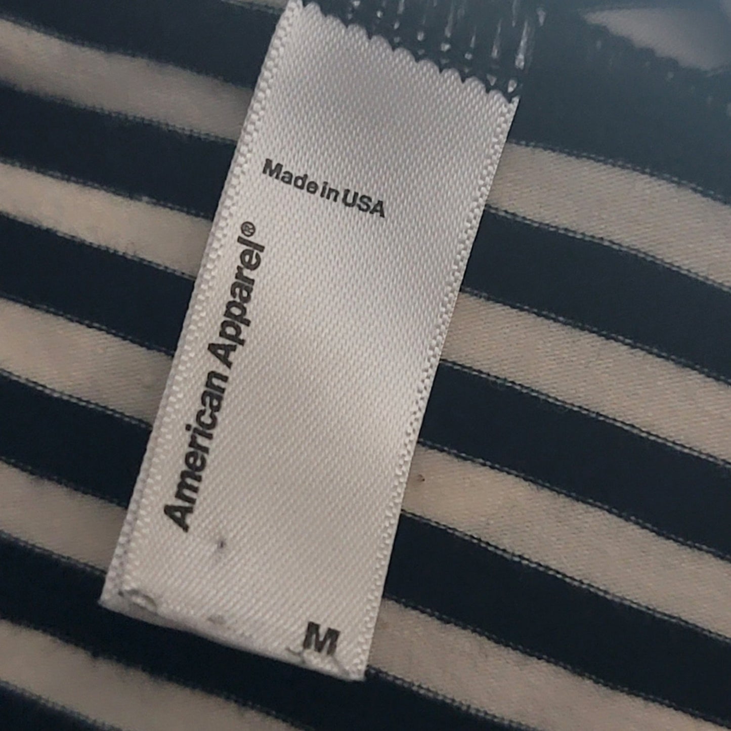 American Apparel Striped Spandex Jersey Bra Bodysuit