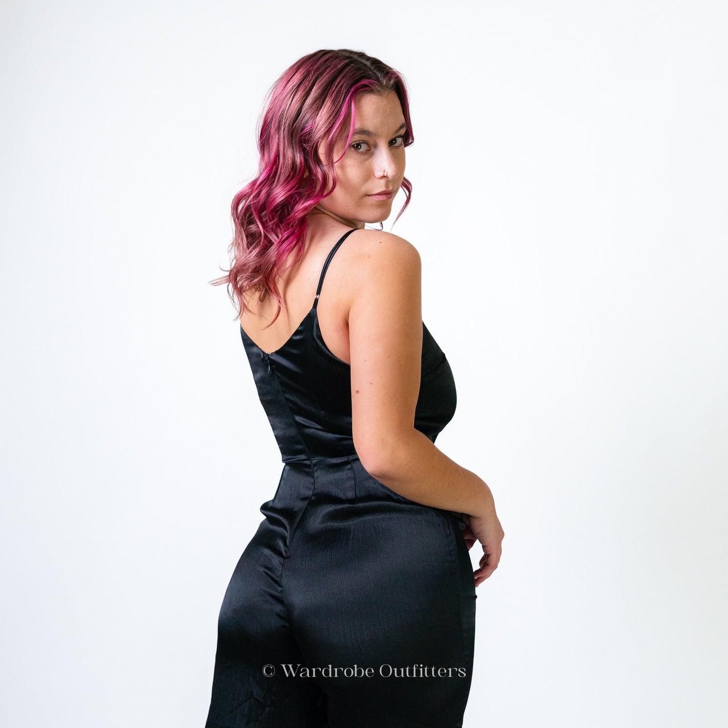 F21 Contemporary Black Silky Romper