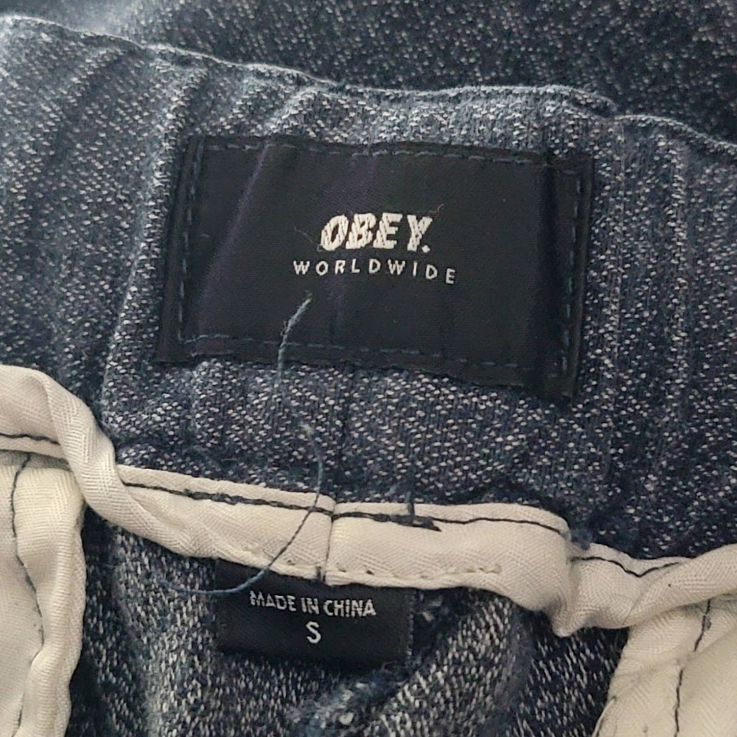 OBEY Navy Blue Denim Jogger Pants