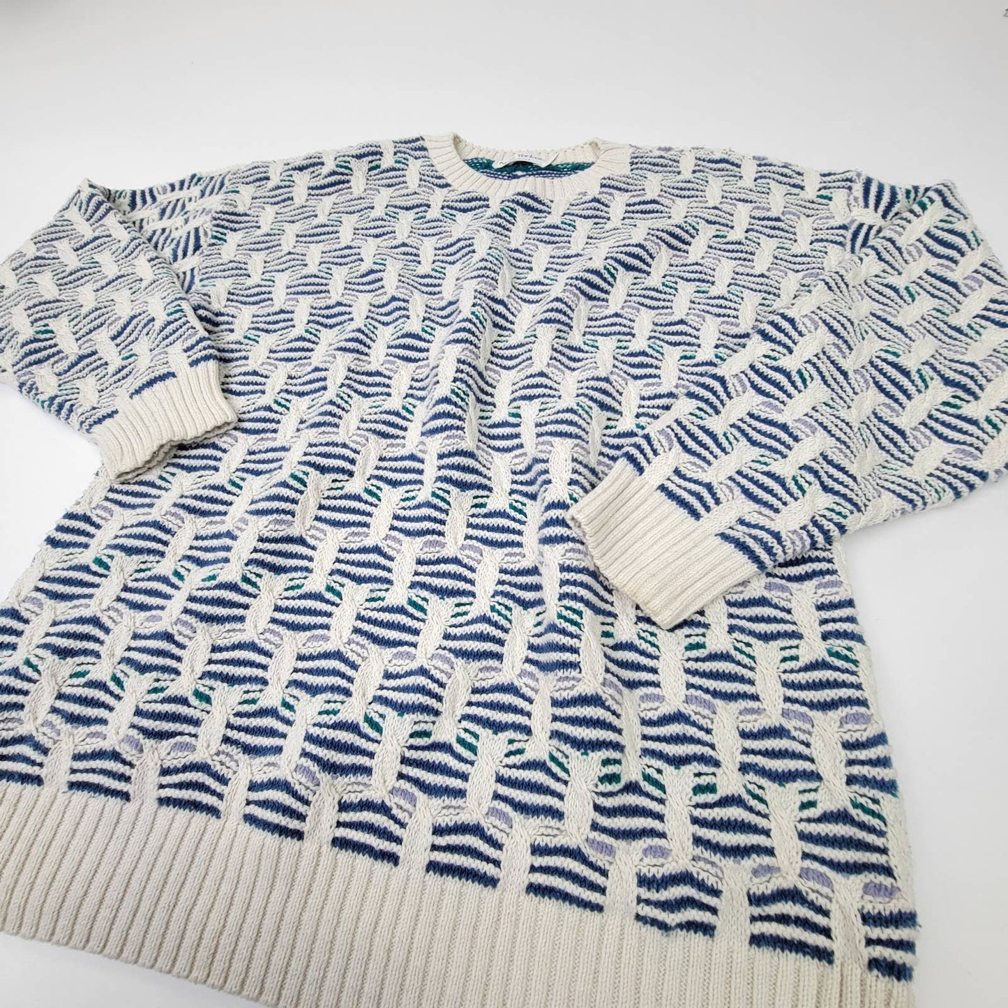 Vintage Chunky Knit Sweater - L