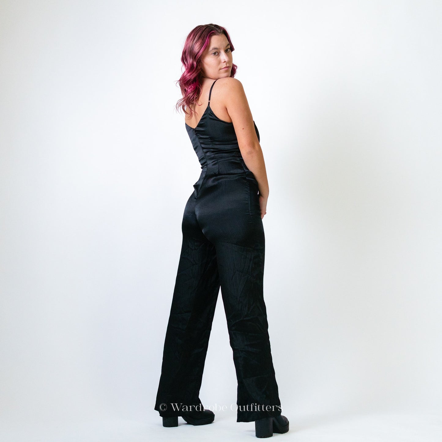 F21 Contemporary Black Silky Romper