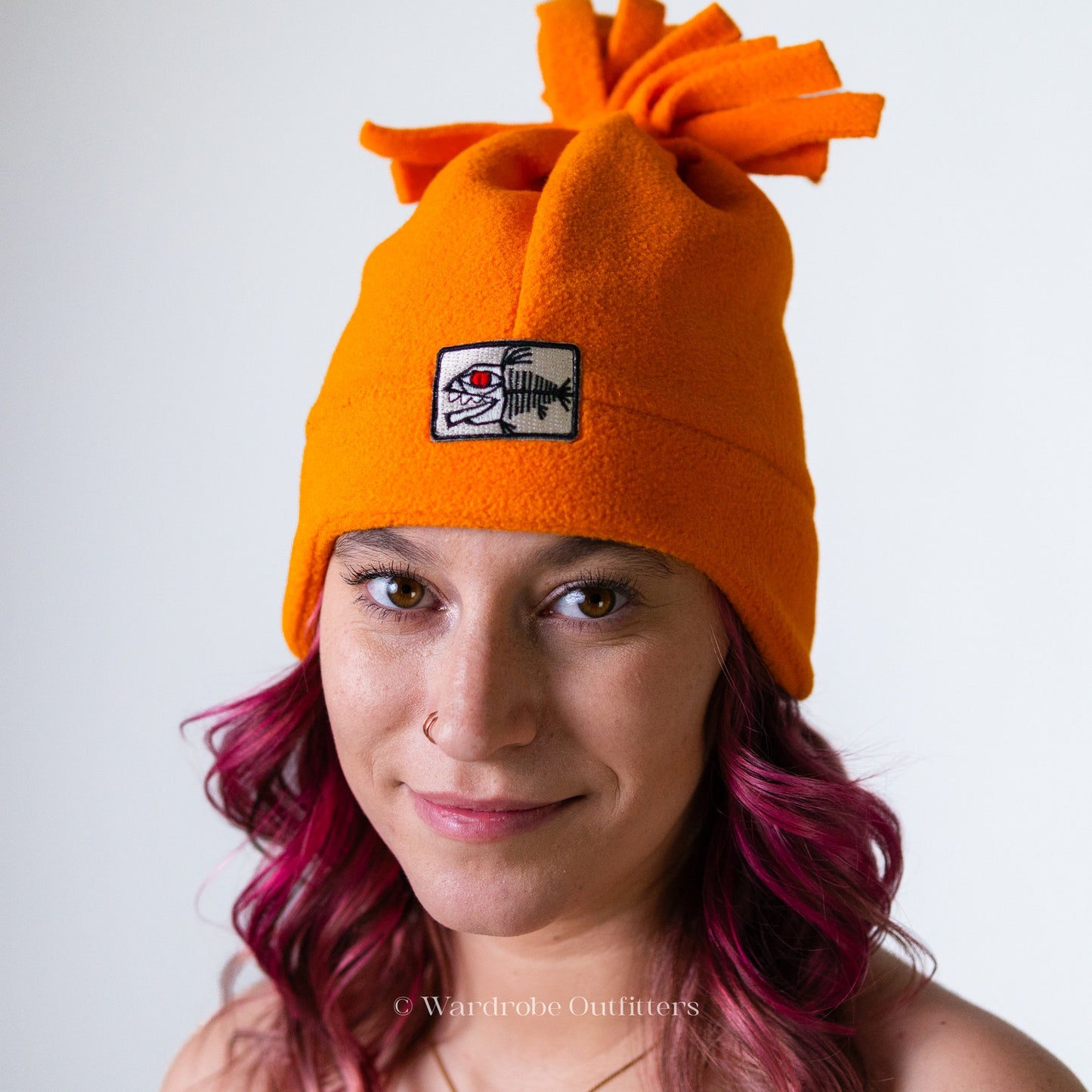 RARE Vintage 90 Screamer Fleece Snowboarding Ski Hat Pom-Pom