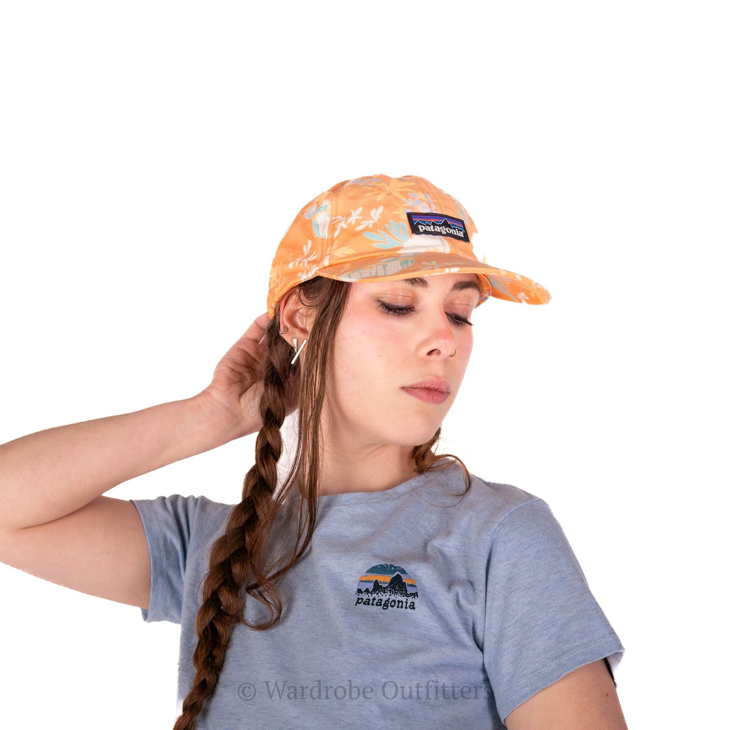 Patagonia Cream Orange Palm Surf Hat