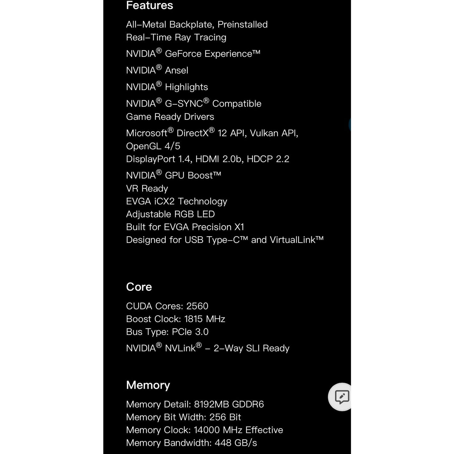 EVGA GeForce RTX 2070 Super FTW3 Ultra, Overclocked, Triple + iCX2, 65C Gaming, RGB, Video Card