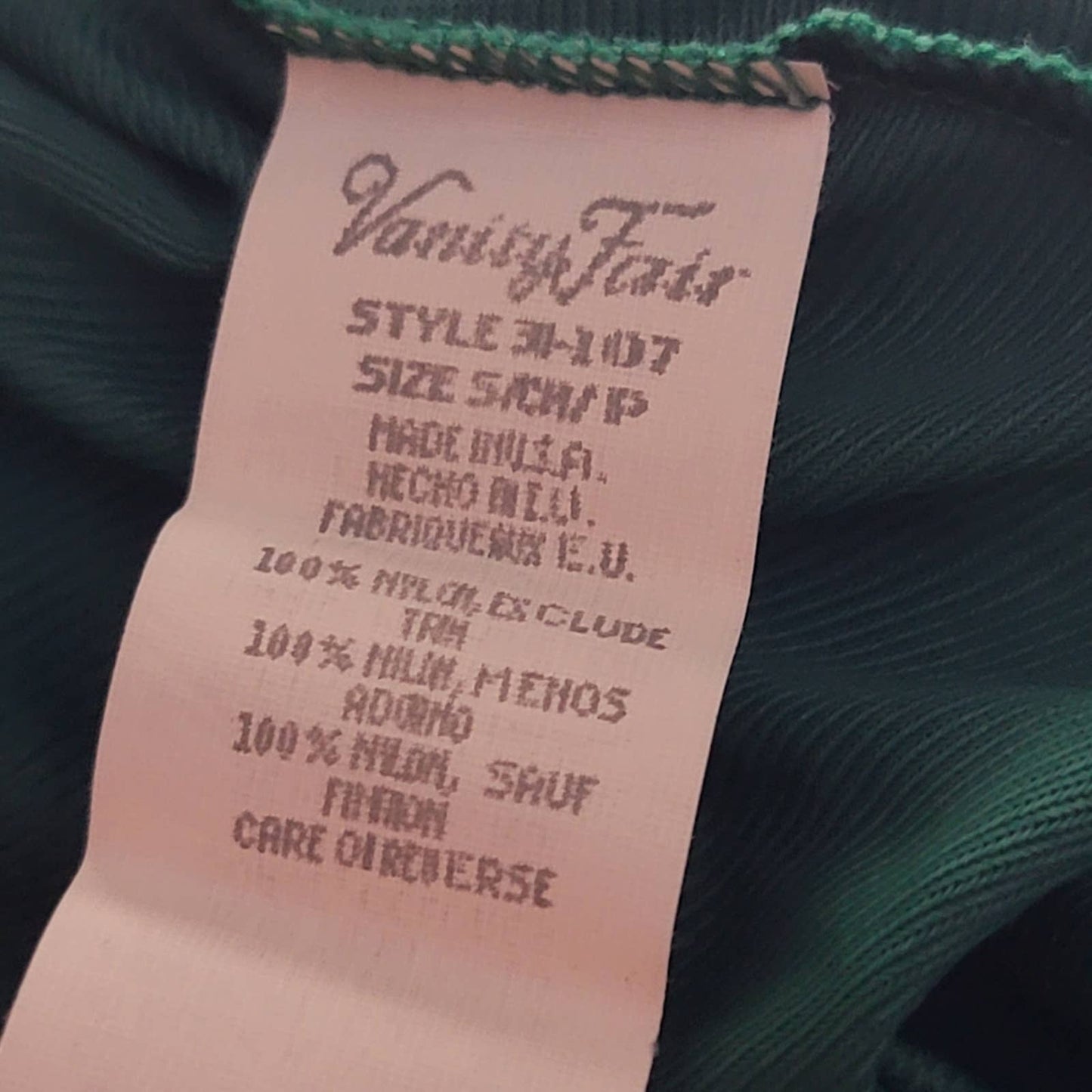 Vintage Emerald Green Lingerie Nightgown