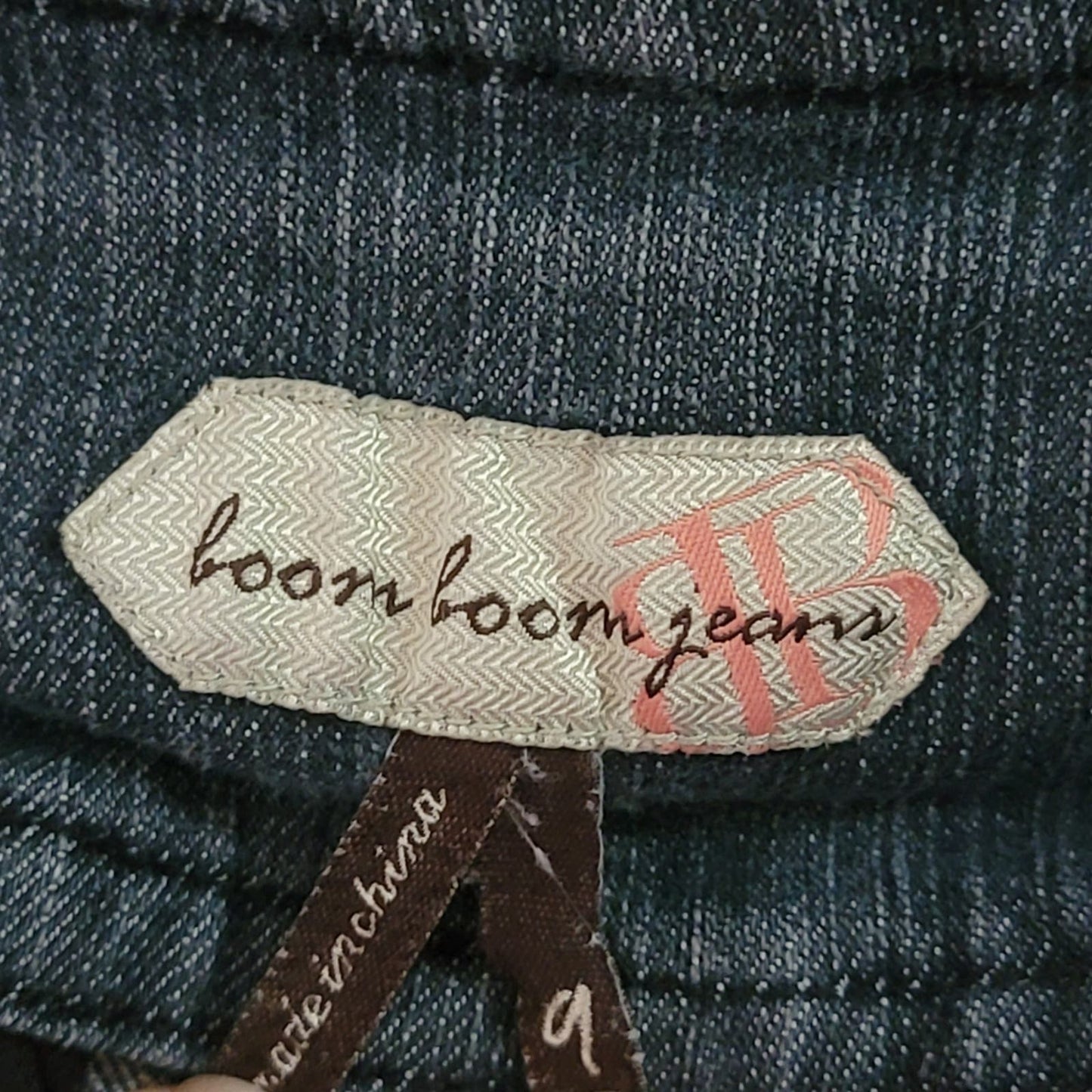 Vintage Y2K Boom Boom Jean Micro Mini Raw Hem Denim Skirt