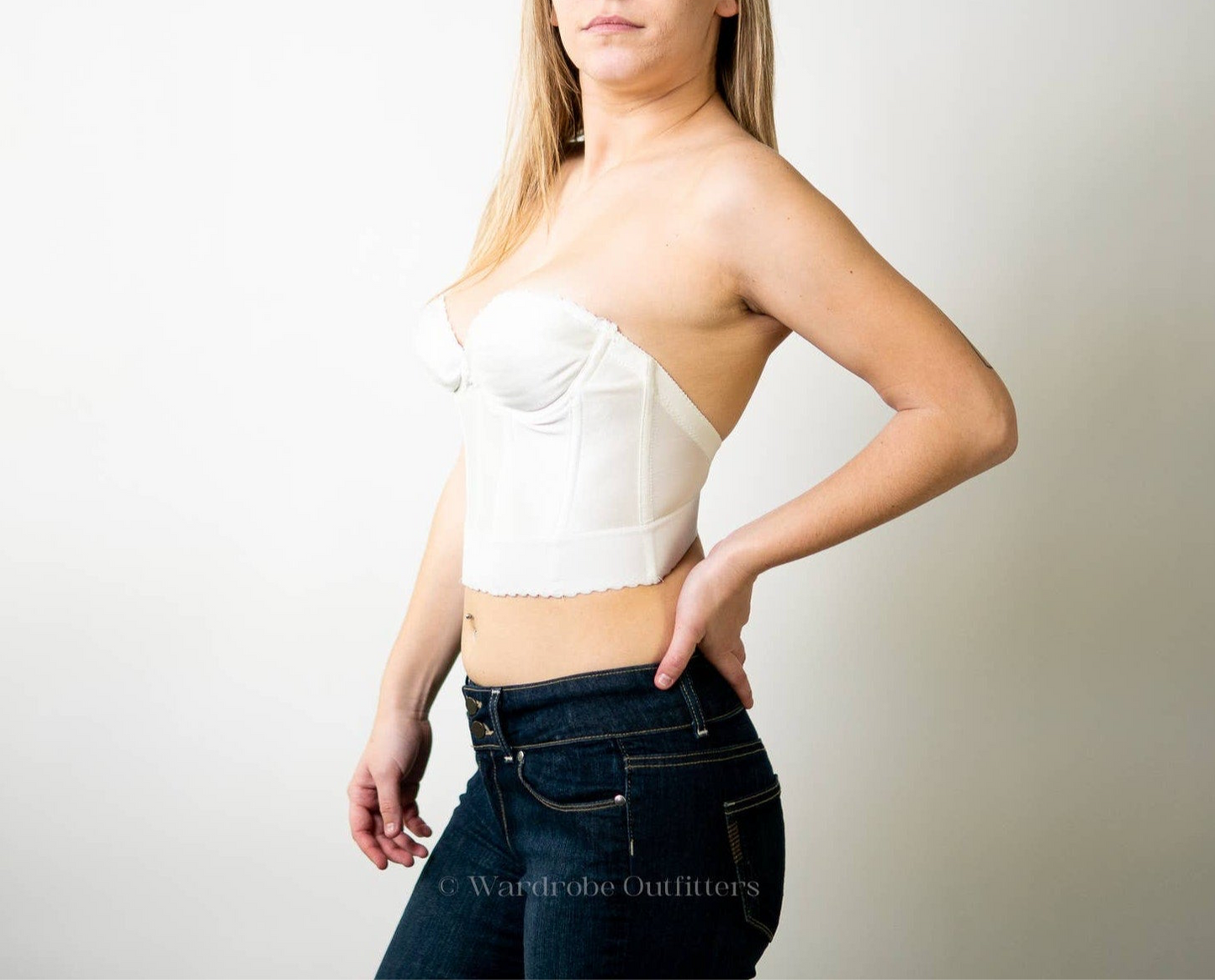 Vintage 90s White Structured Corset Bustier Lingerie- 34B