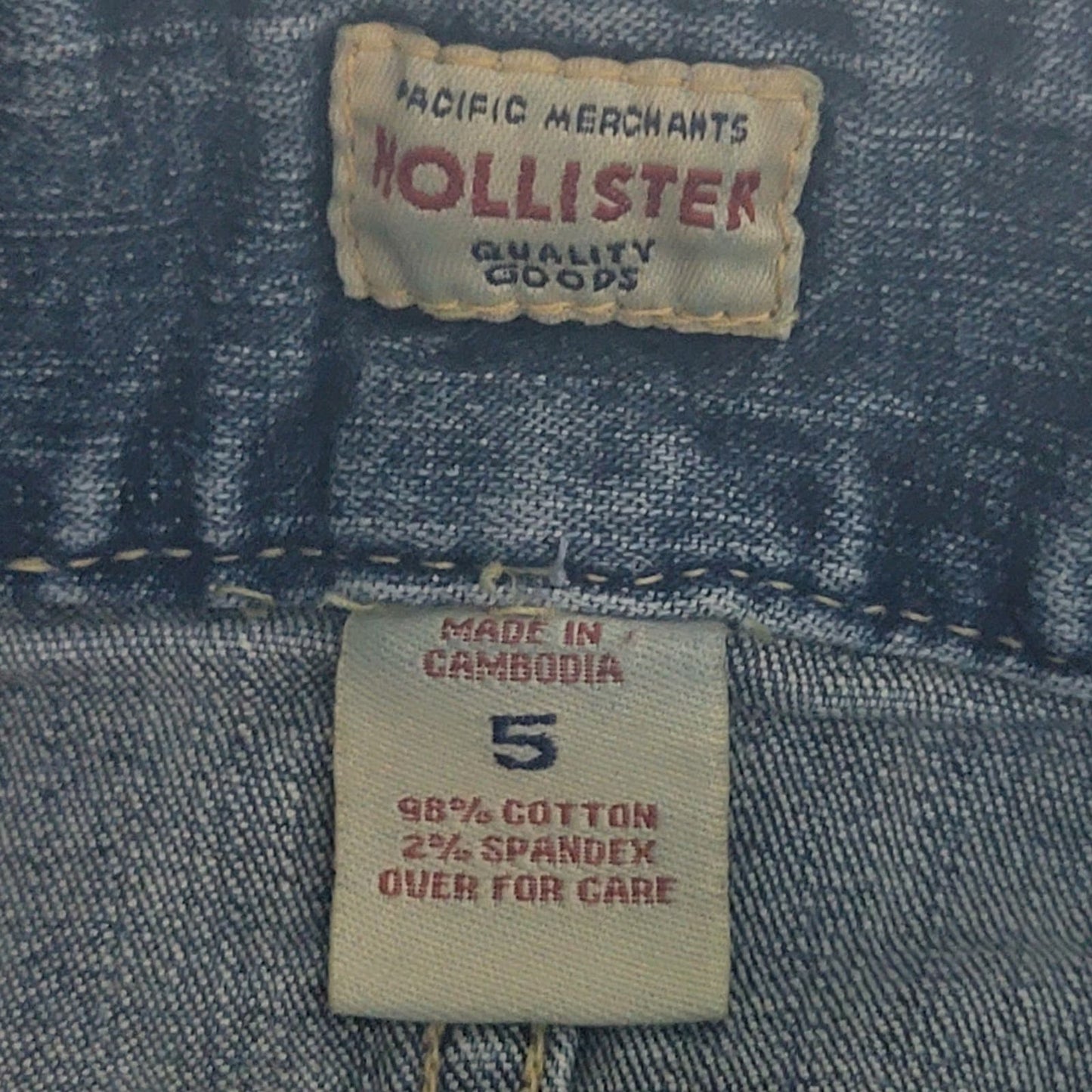 Vintage Y2k Hollister denim jean micro mini skirt