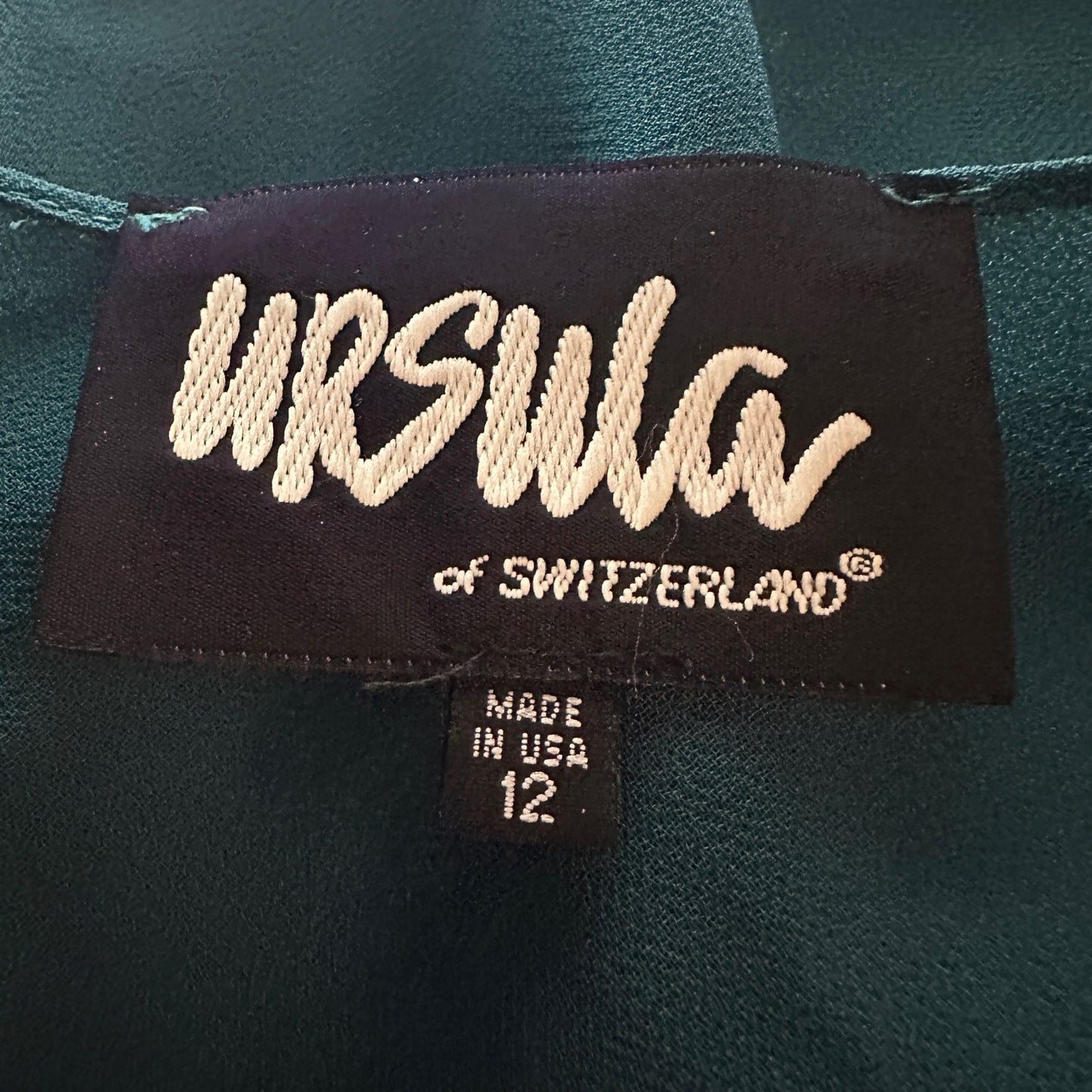 Ursula of Switzerland Blue Sheer Cover Up Crop Top - L