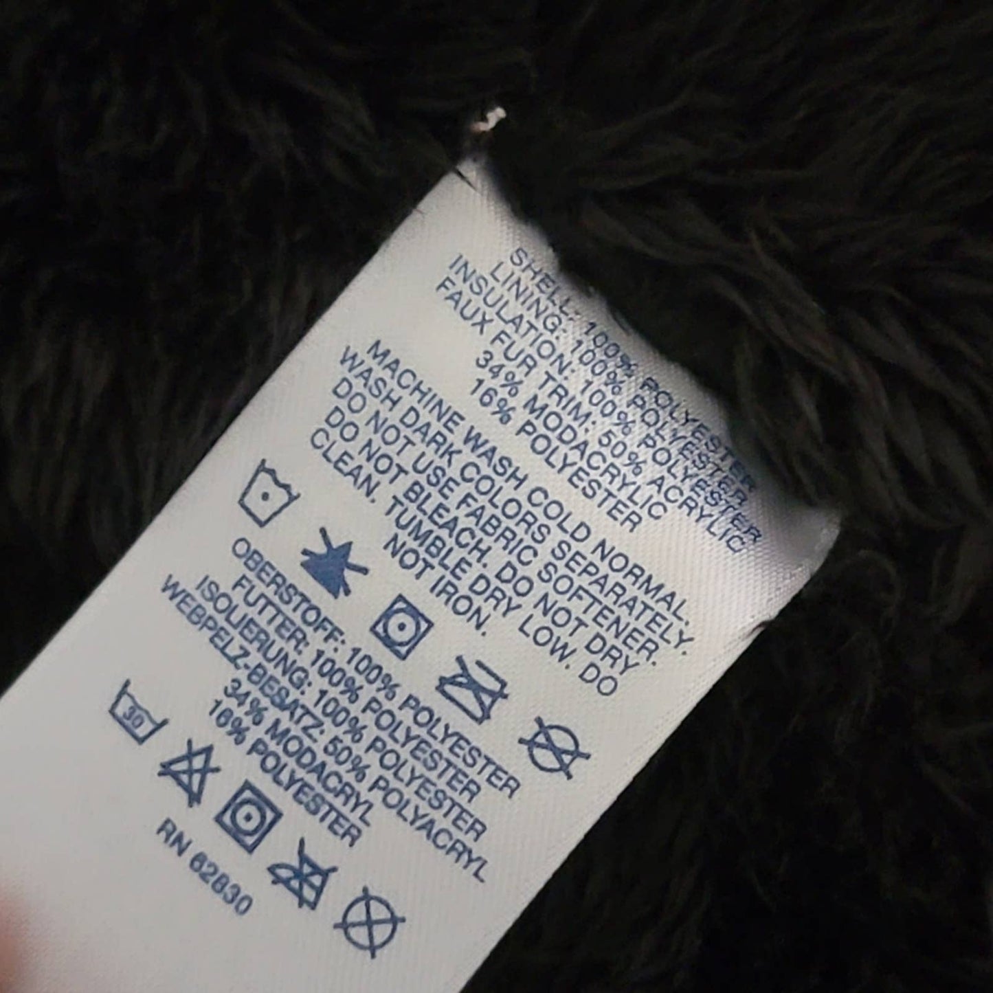 Lands' End Black Puffer Coat Jacket - M