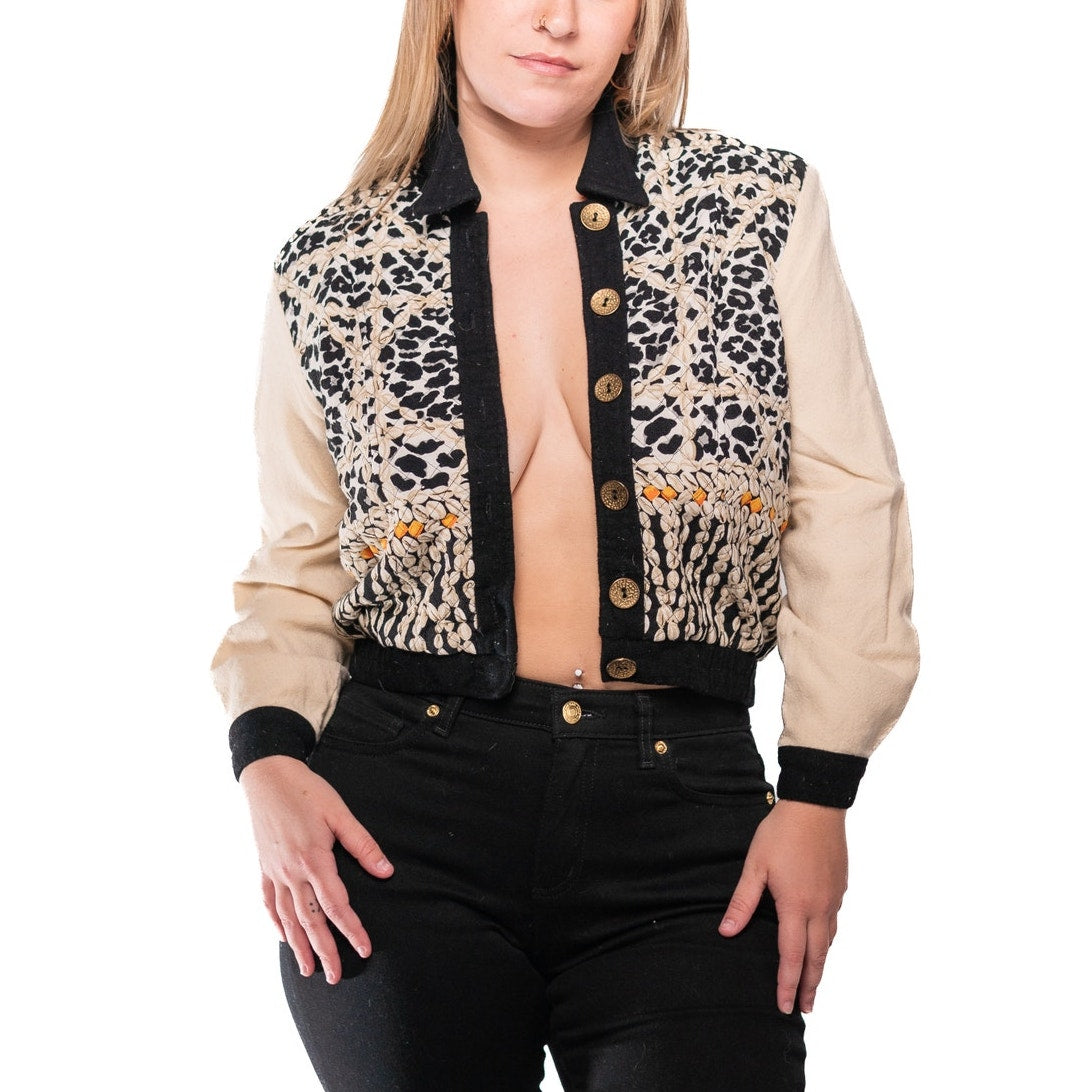 Vintage 1980’s does 1950’s Howard Wolf Floral Silky Cropped Jacket