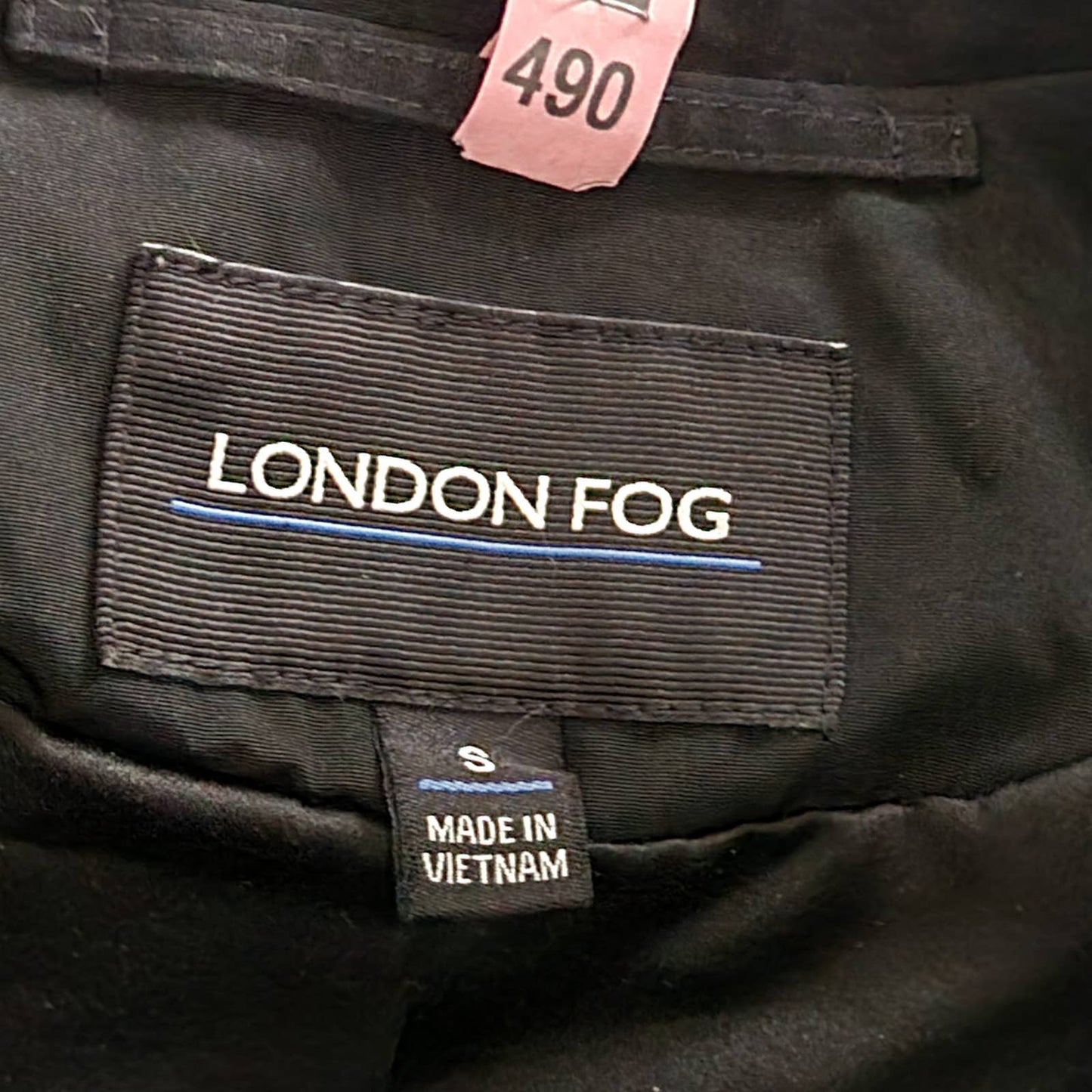 London Fog Black Single Breasted Pea Trench Coat - S