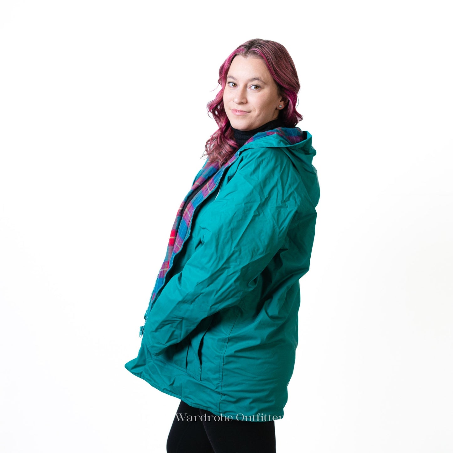 Vintage Misty Harbor Teal Green All Weather Rain Coat