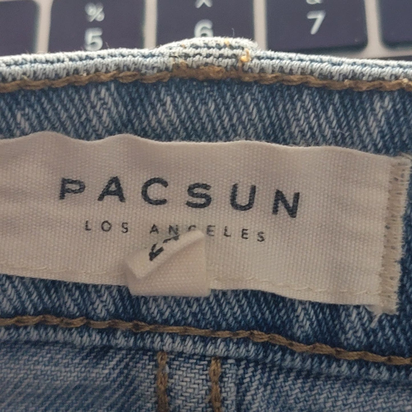 PacSun Distressed Raw Hem Denim A-Line Mini Skirt