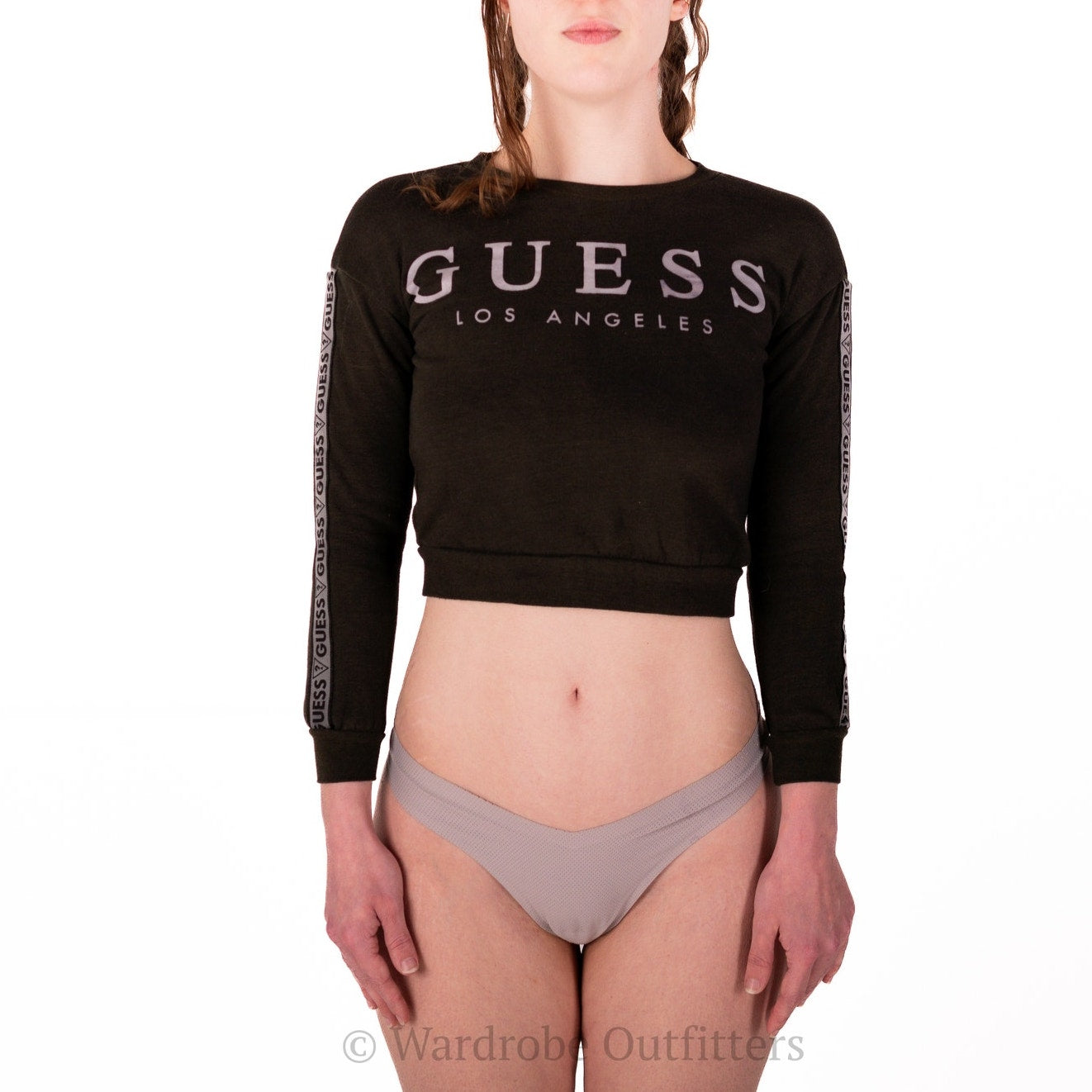 Micro Crop GUESS Long Sleeve Sweatshirt