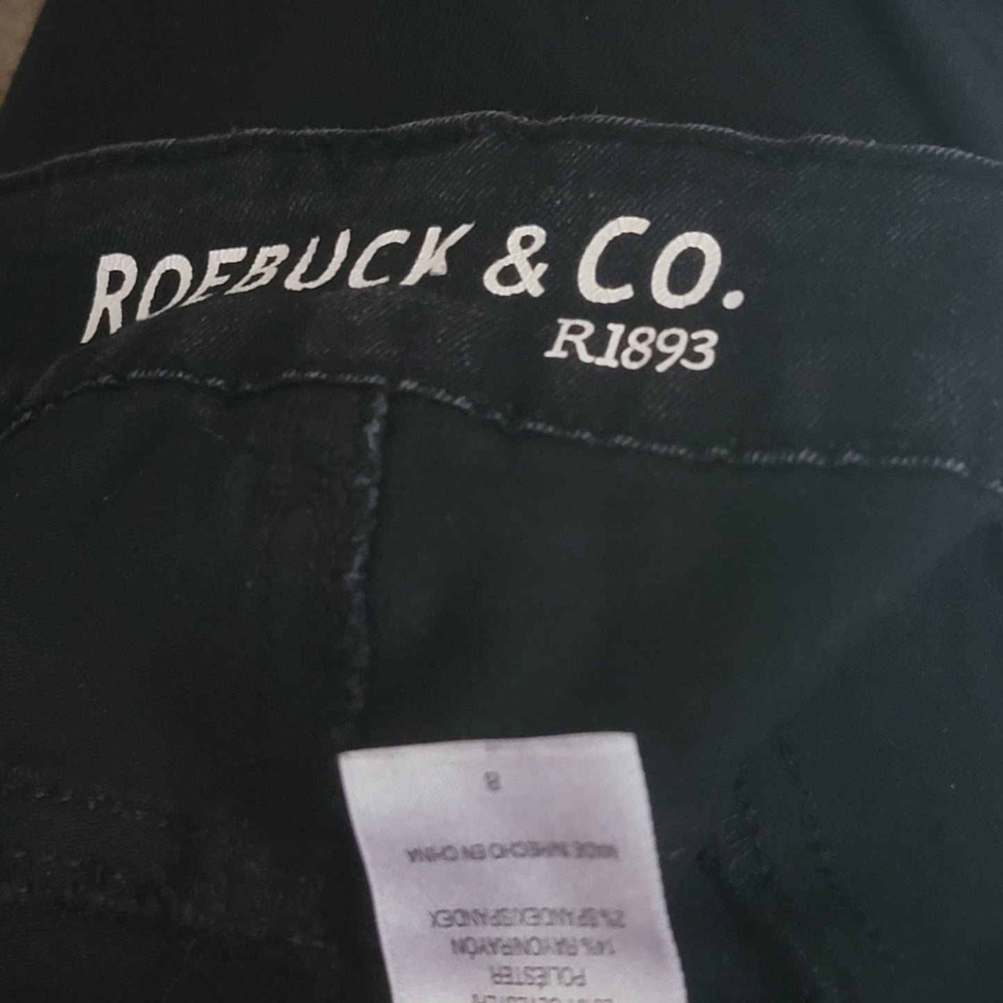 Roebuck & Co. R1893 Black Tapered Leg Stripe Skinny Jeans - 8