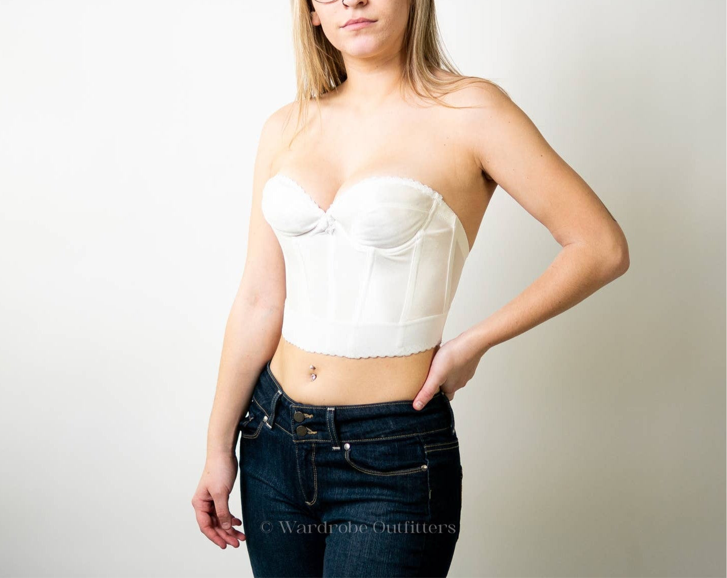 Vintage 90s White Structured Corset Bustier Lingerie- 34B