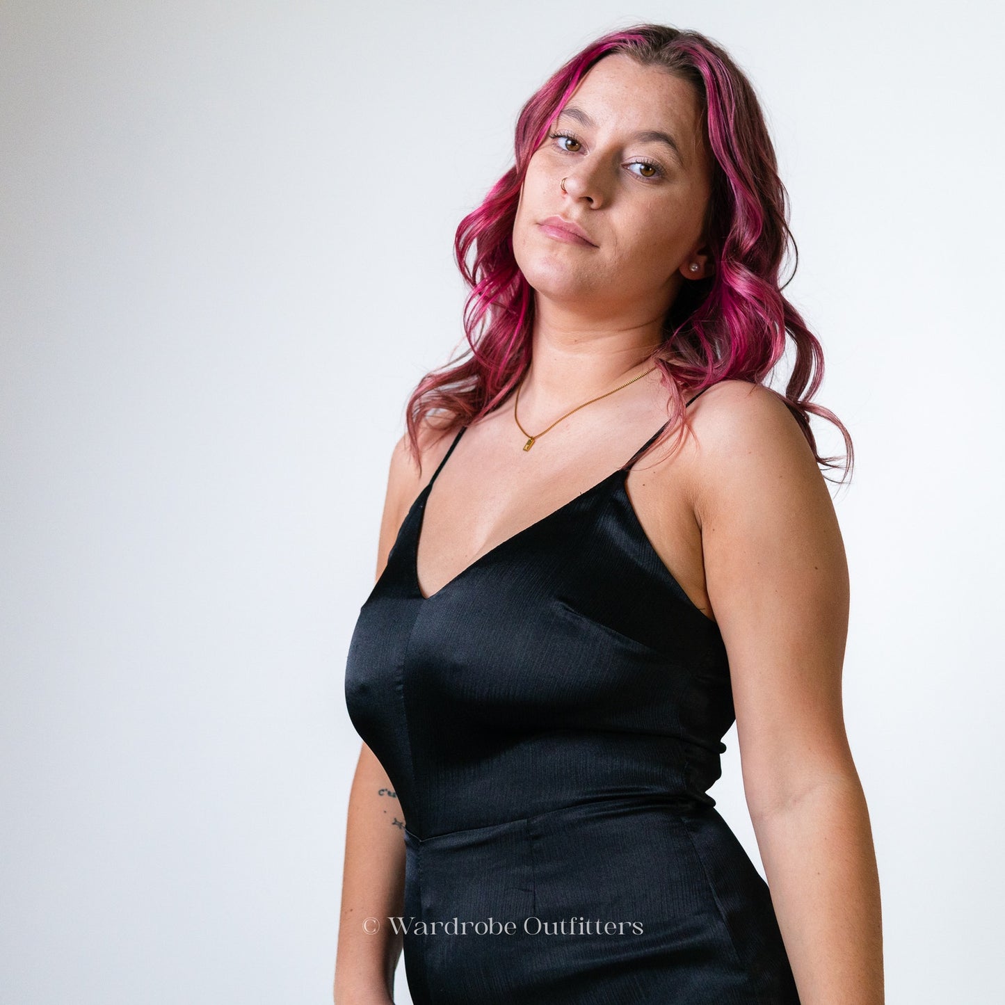 F21 Contemporary Black Silky Romper
