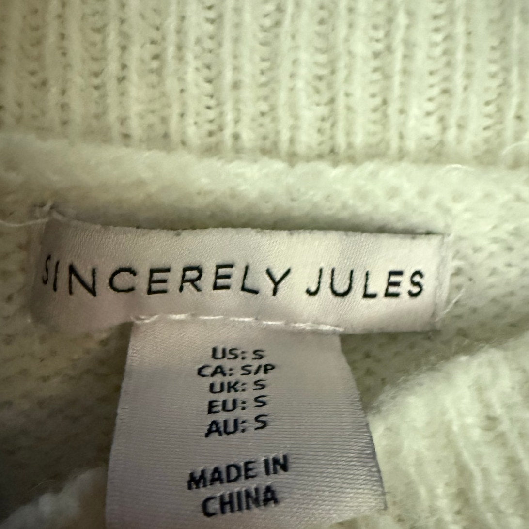 Cream White Plush Long Sleeve Sweater