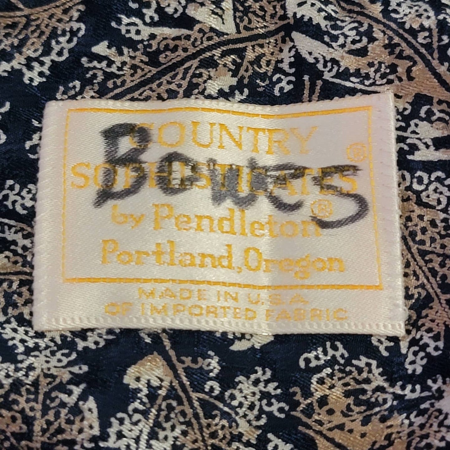 Vintage Pendleton Western Paisley Button Down Shirt