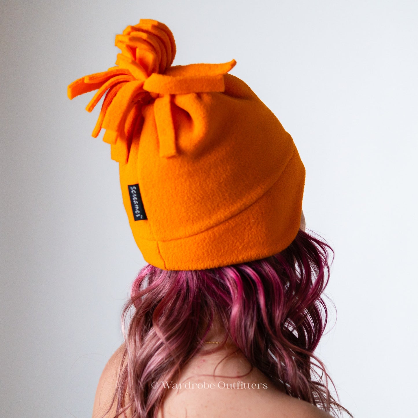 RARE Vintage 90 Screamer Fleece Snowboarding Ski Hat Pom-Pom