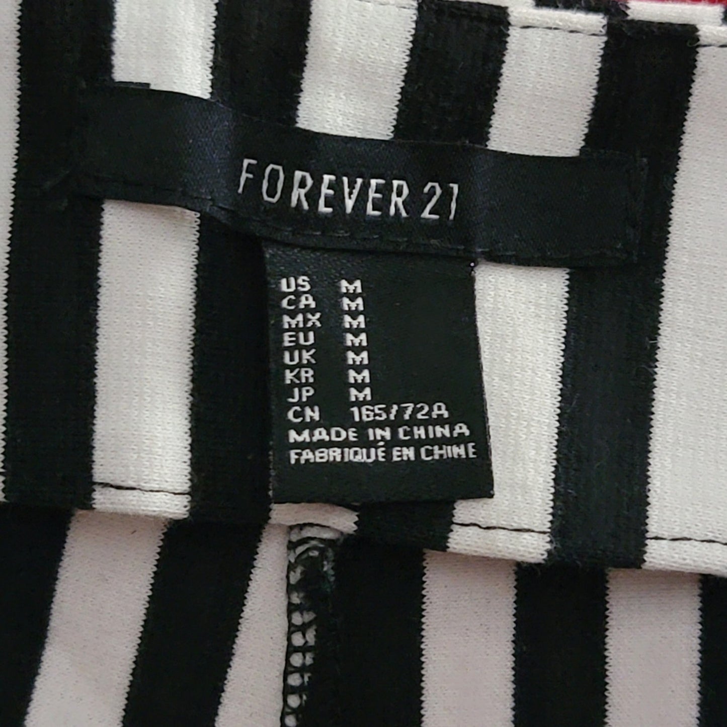 F21 Black x White High Rise Shorts