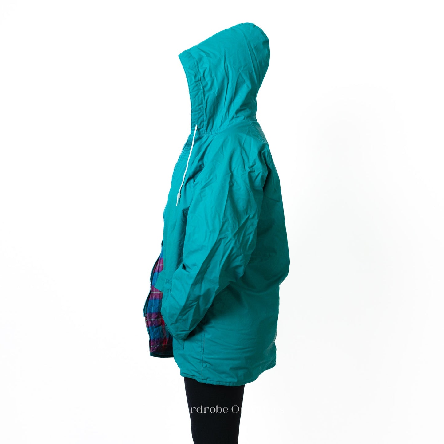 Vintage Misty Harbor Teal Green All Weather Rain Coat
