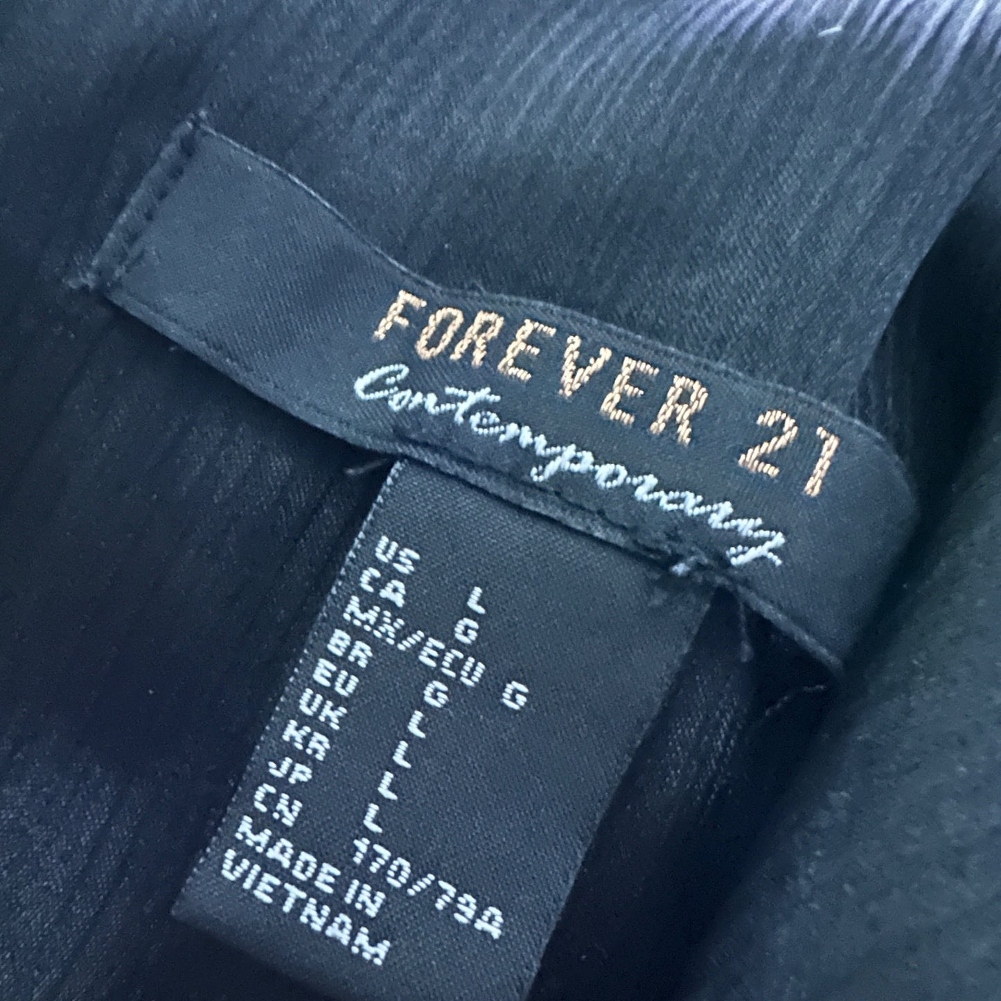 F21 Contemporary Black Silky Romper