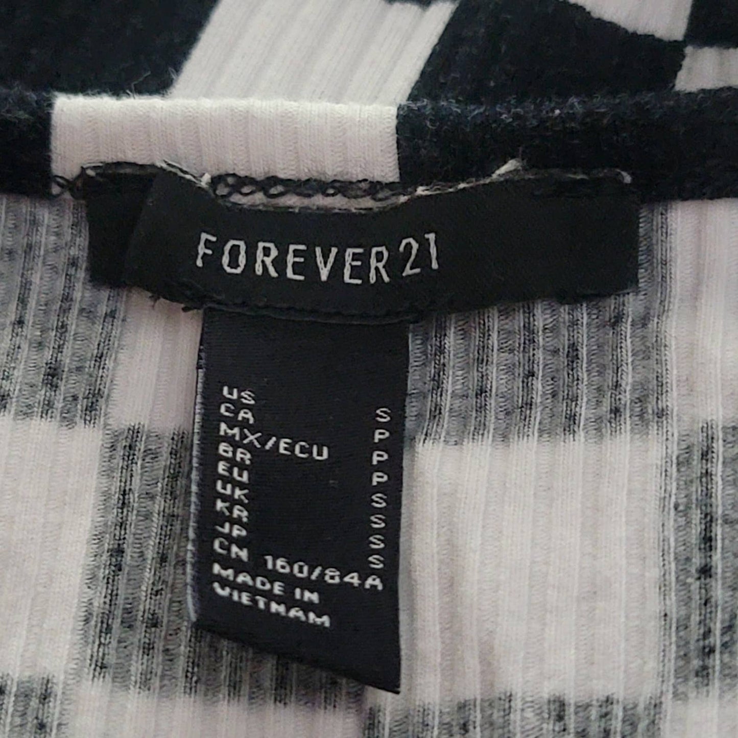 F21 Checker Board Cropped Tank Top