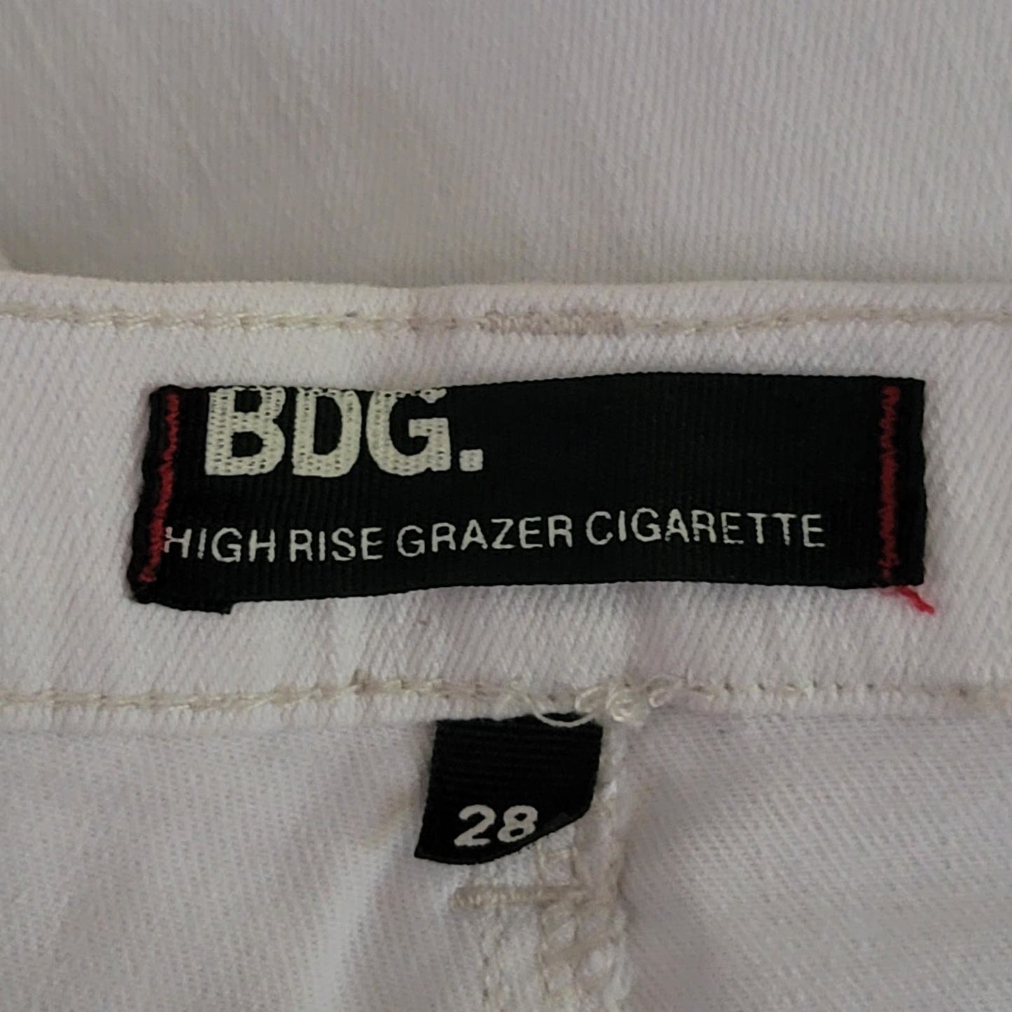 Urban Outfitters BDG High Rise Grazer Cigarette White Skinny Jeans - 28