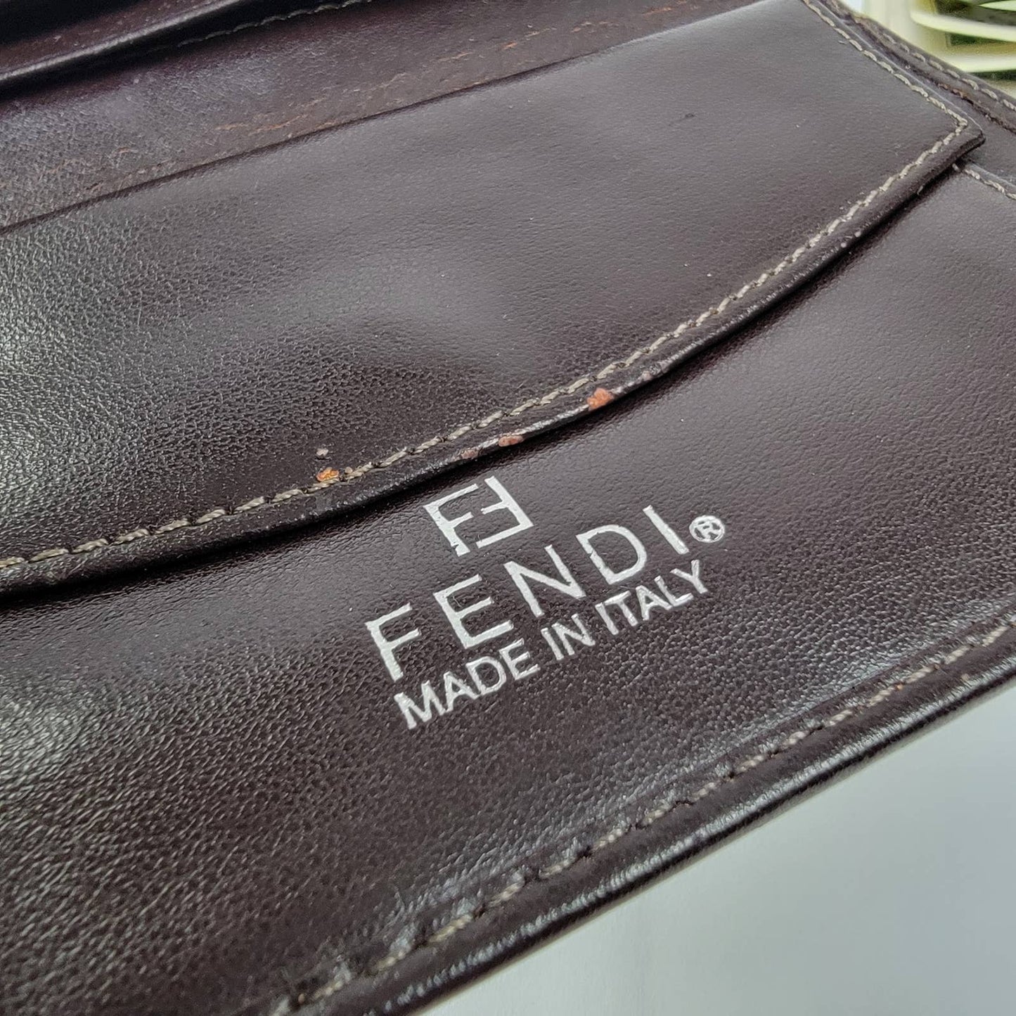 Vintage Y2k 2001 Fendi Zucca Tri-Fold Wallet