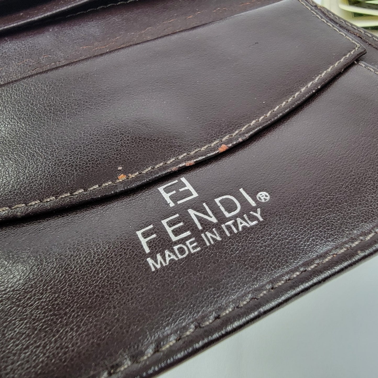 Vintage Y2k 2001 Fendi Zucca Tri-Fold Wallet