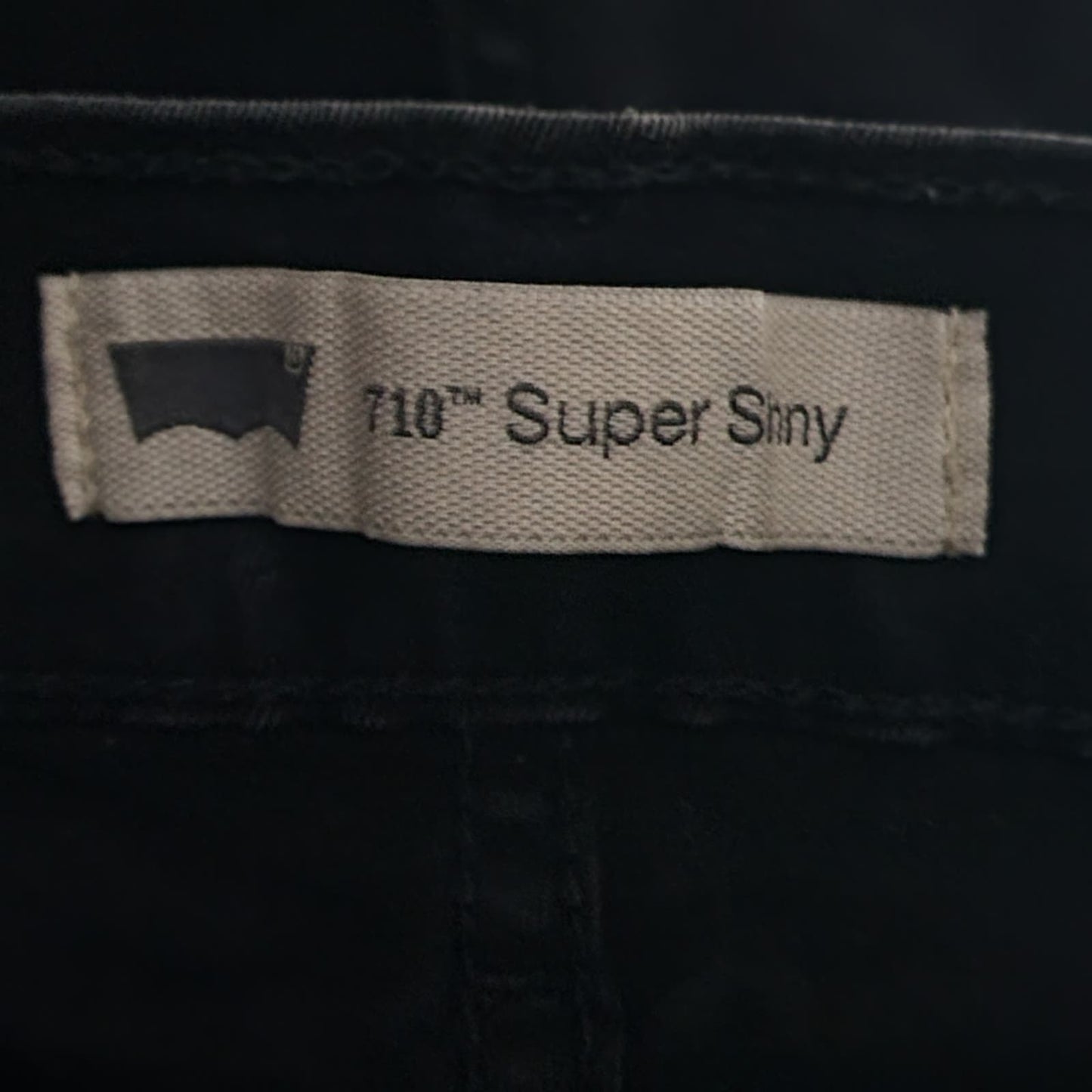 Levi 710 Super Skinny Black Denim Jeans