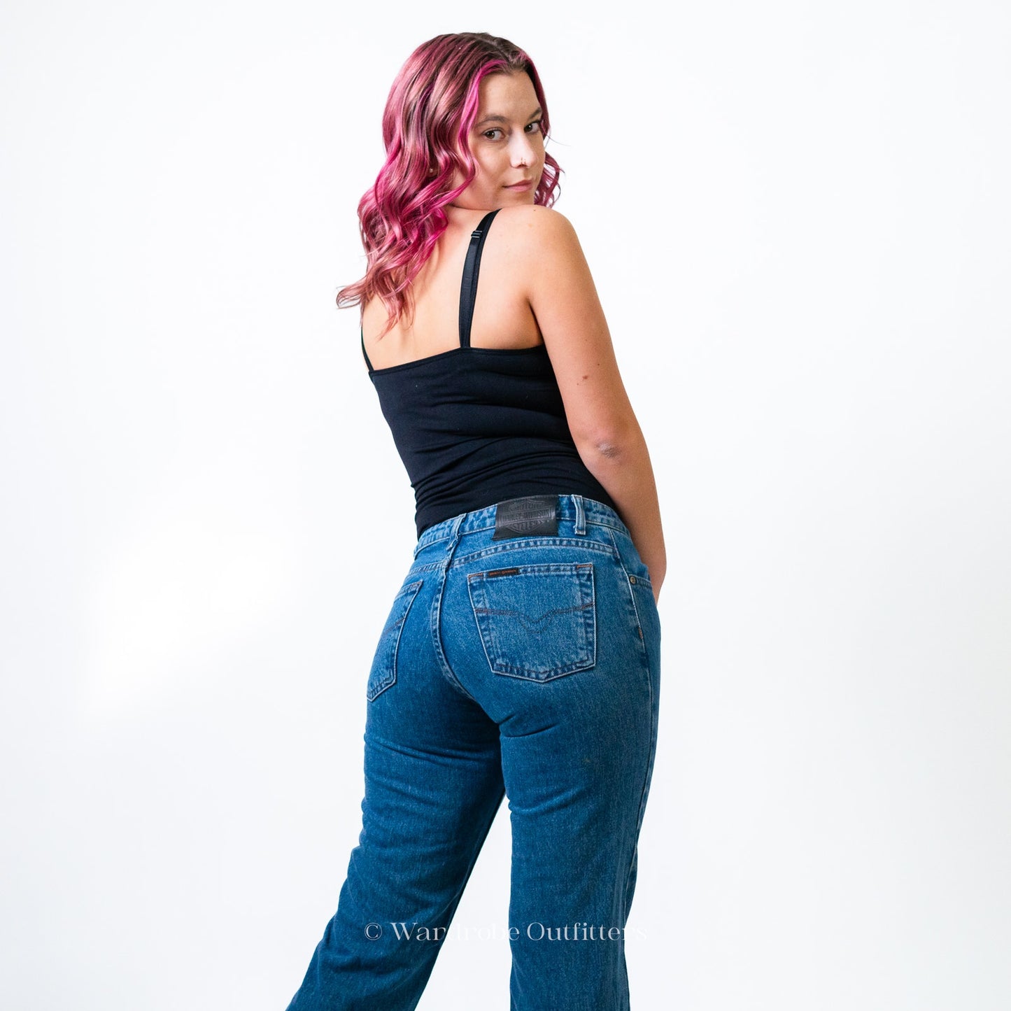 Vintage Harley-Davidson Mid Rise Denim Riding Jeans