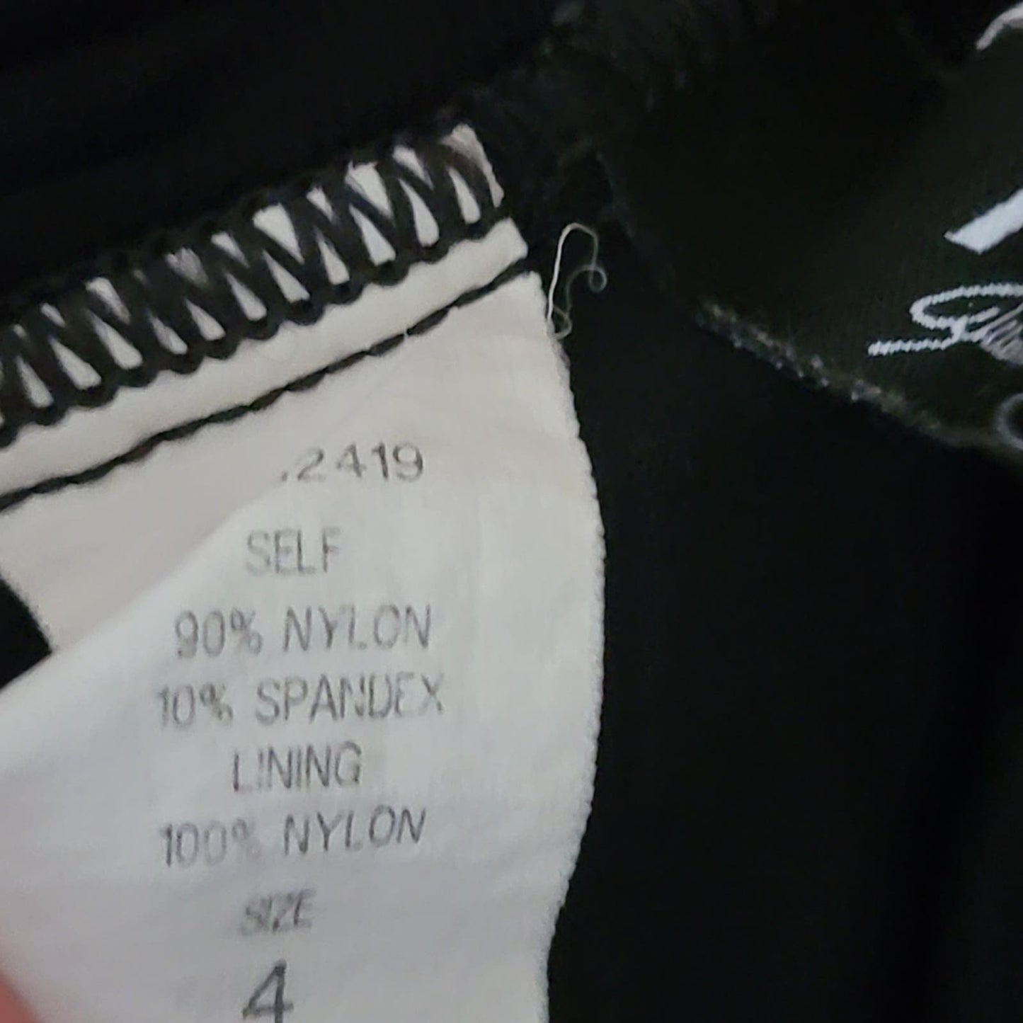 ABS by Allen Schwartz Bodycon One Piece Black Swimsuit