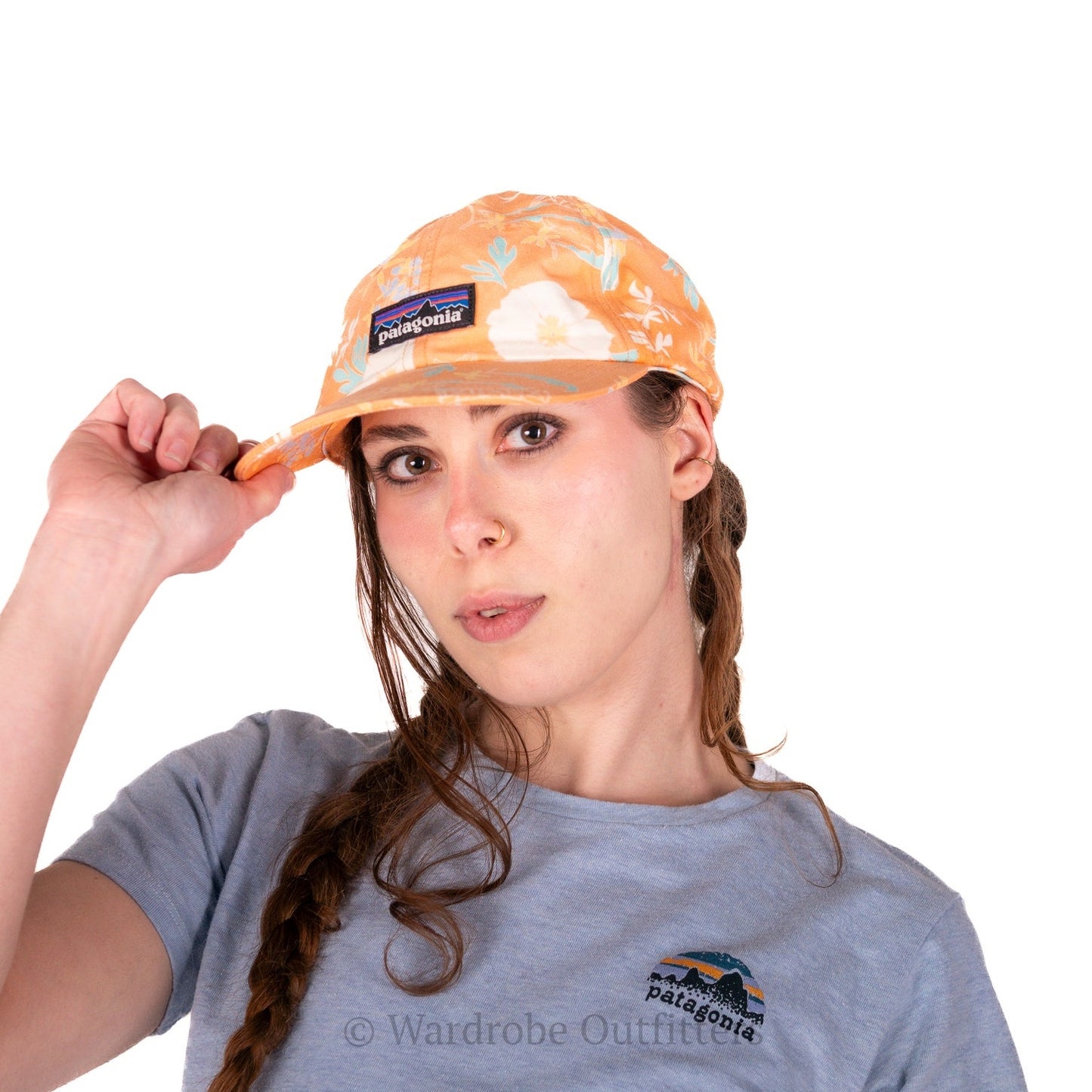 Patagonia Cream Orange Palm Surf Hat