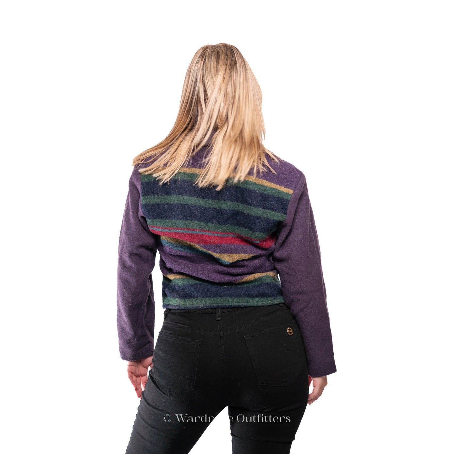 Vintage Wool 80's Western Striped Jacket - S