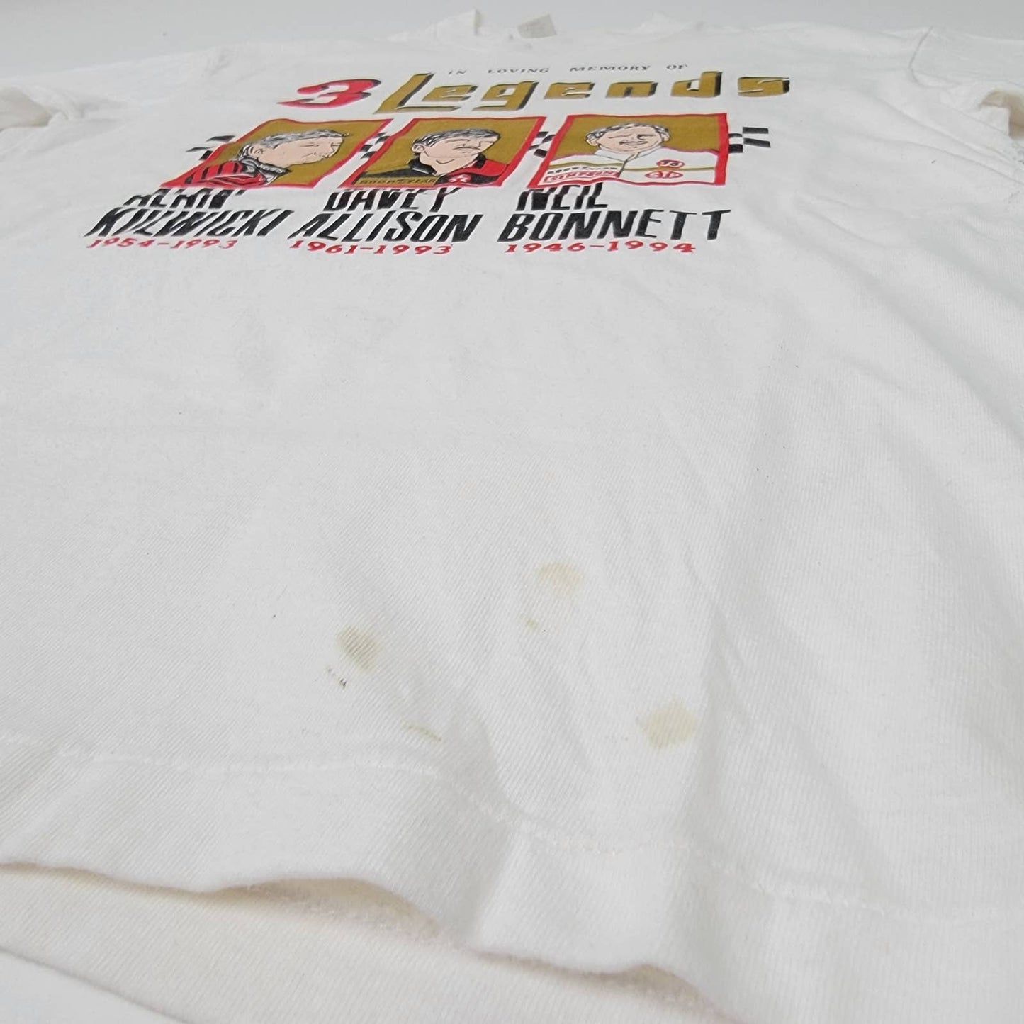 Vintage 90s Deadstock NASCAR Legends Single Stitch Racing Tee - L