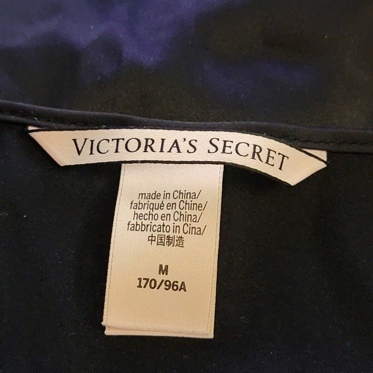Victoria's Secret Black Silky Cami Sleep Shirt - M