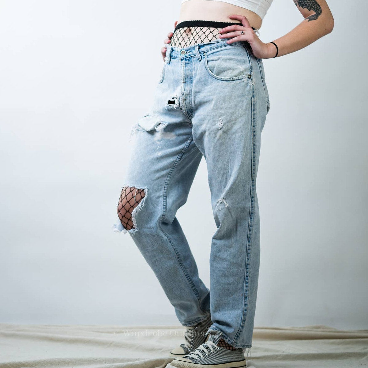Vintage 90s THRASHED Ripped Distressed Levi Silvertab Baggy Jeans