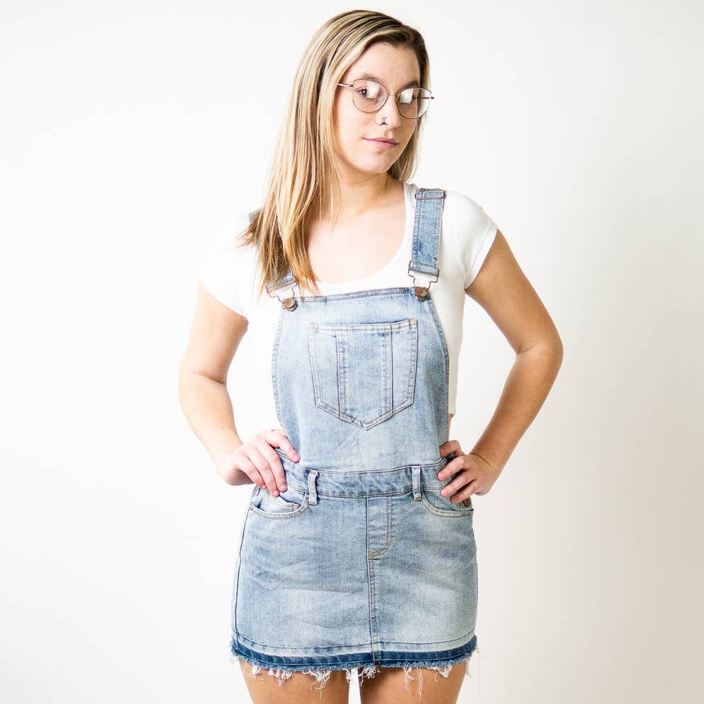 Vintage Y2k dollhouse jean mini skirtall overalls