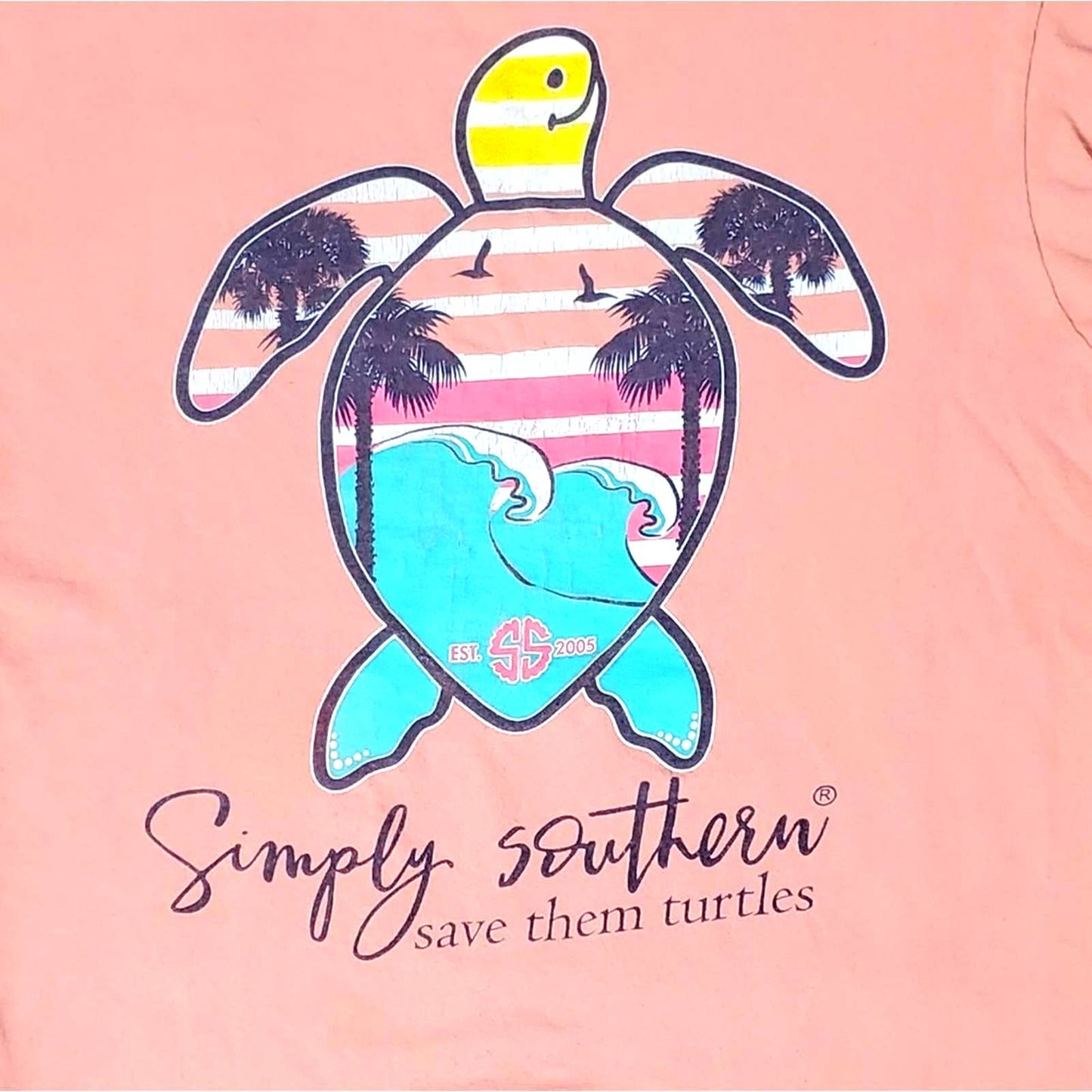 Simply Southern Turtle Tee Shirt - S