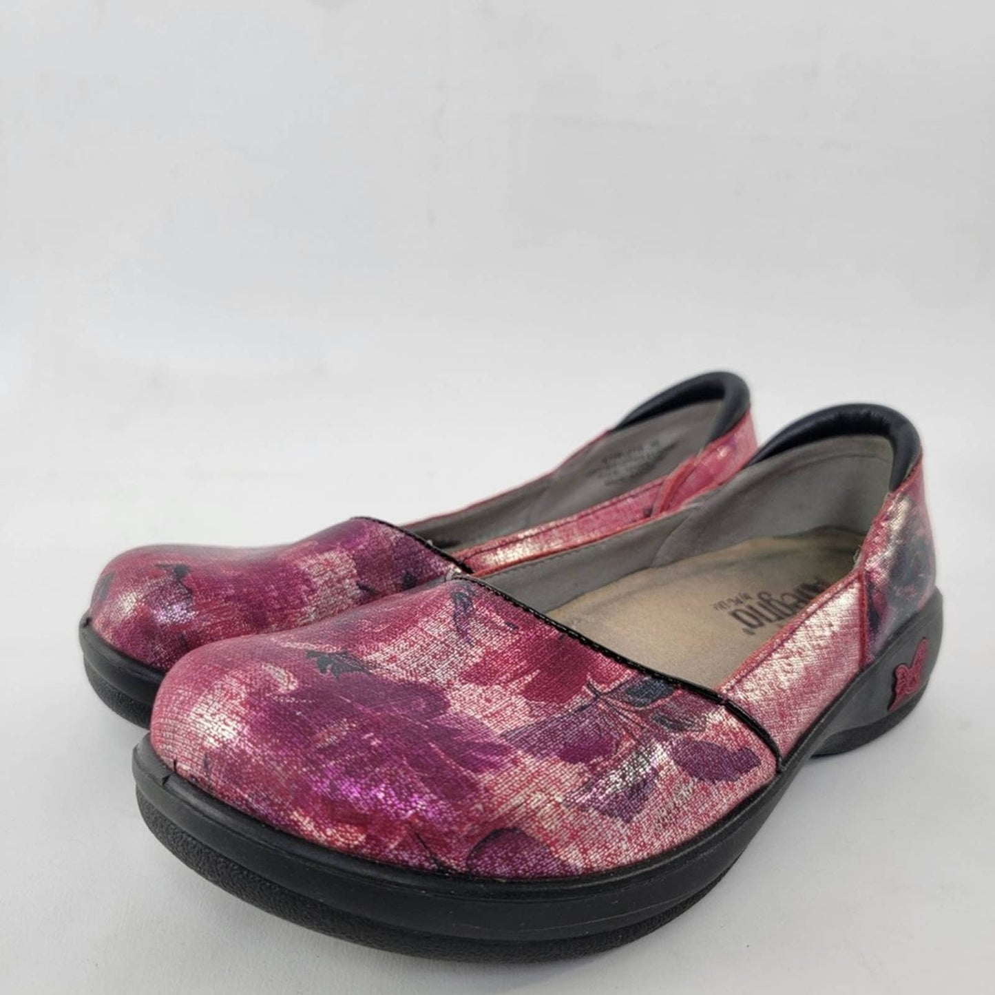 Alegria KYRA Mary Jane Blushing Mirror Floral Platform Slip On Shoes- 6