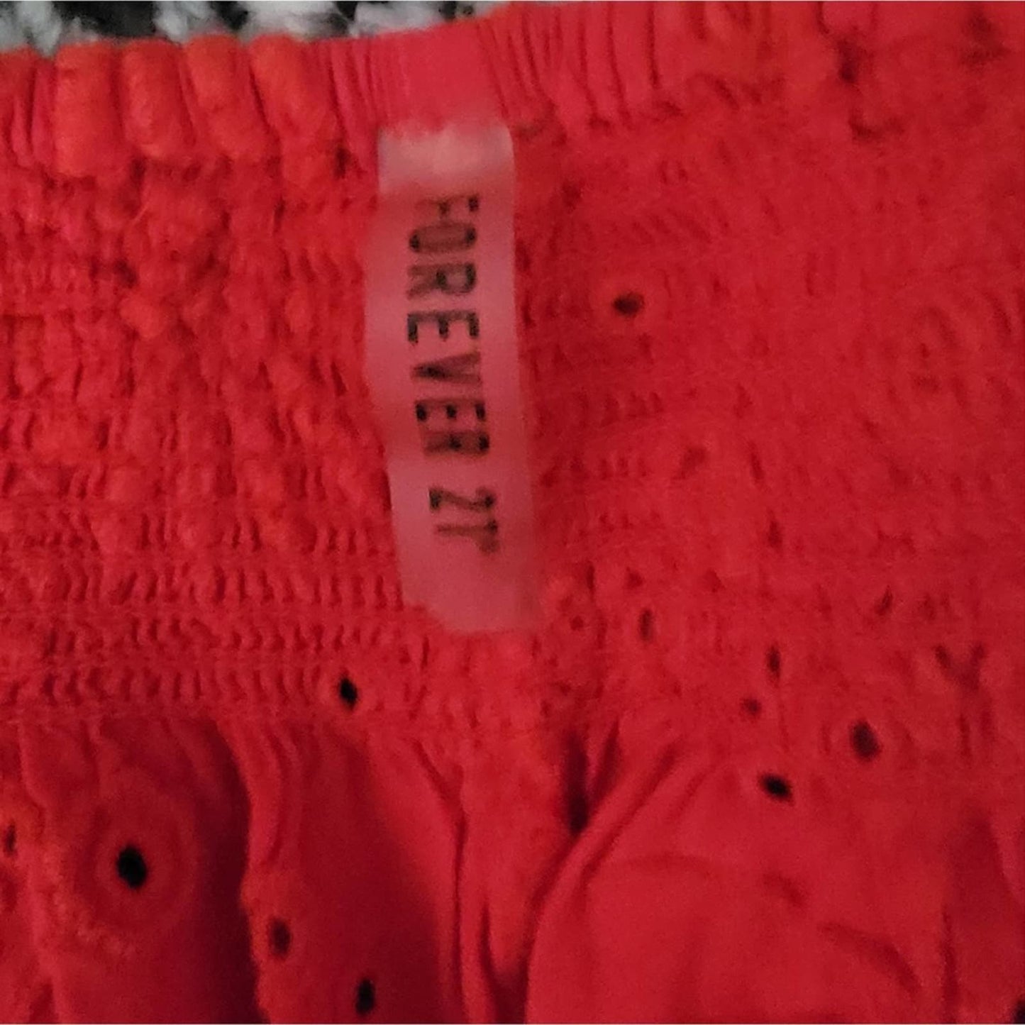 Forever 21 Lace Eyelet Pull On Red Cheeky Shorts - S