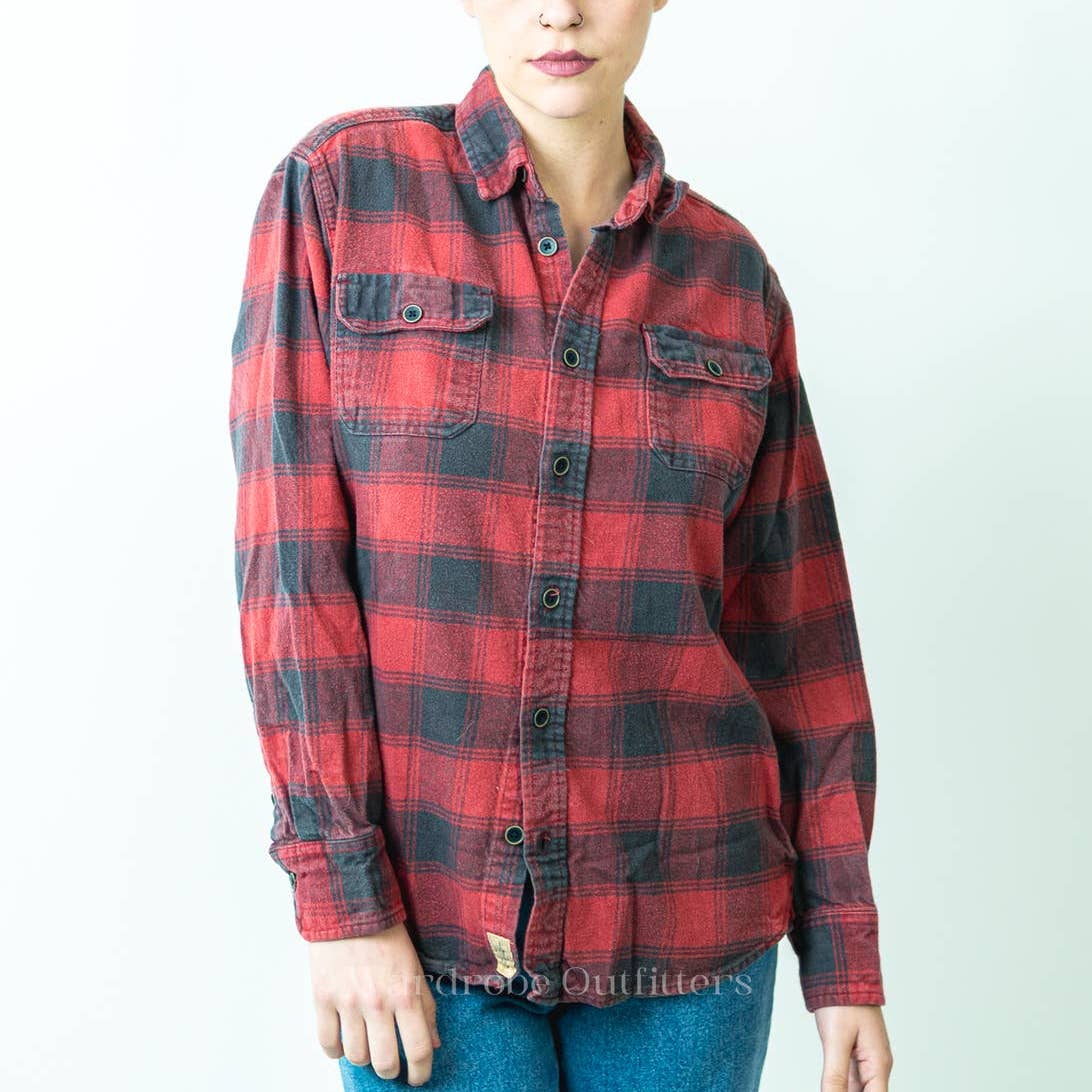 JACHS NY Buffalo Plaid Flannel Long Sleeve Button Sown Shirt - M