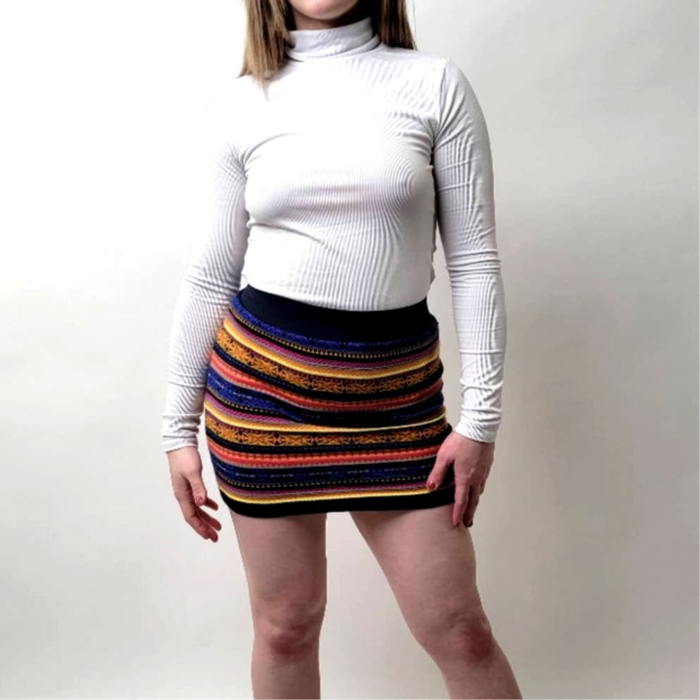 Mudd Fair Isle - Striped Mini Skirt - Small