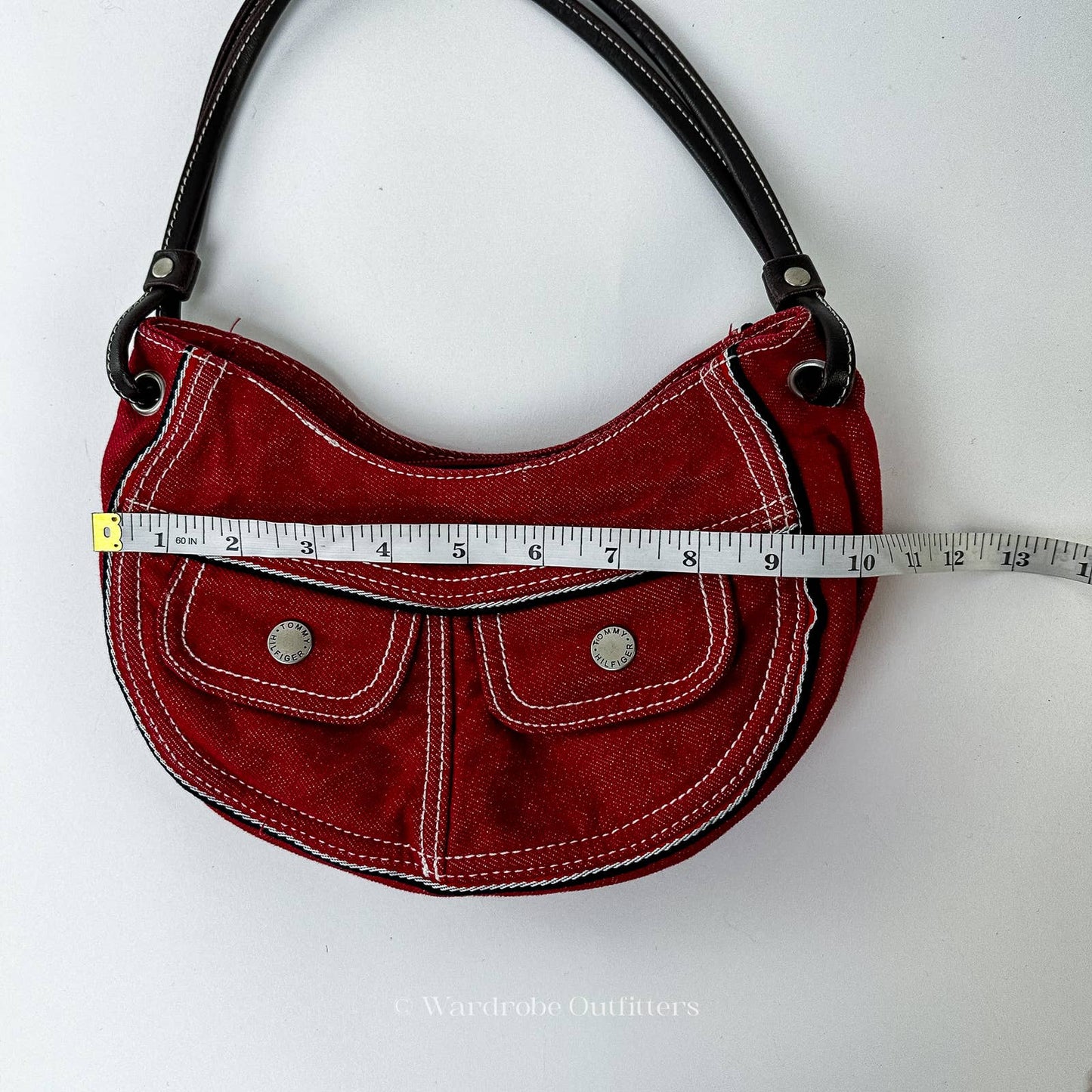Vintage Y2k 90s Tommy Hilfiger Denim Canvas Mini Bag Purse