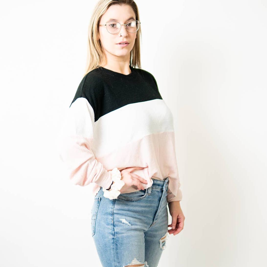 Hollister 3 Panel Waffle Knit Boyfriend Tee