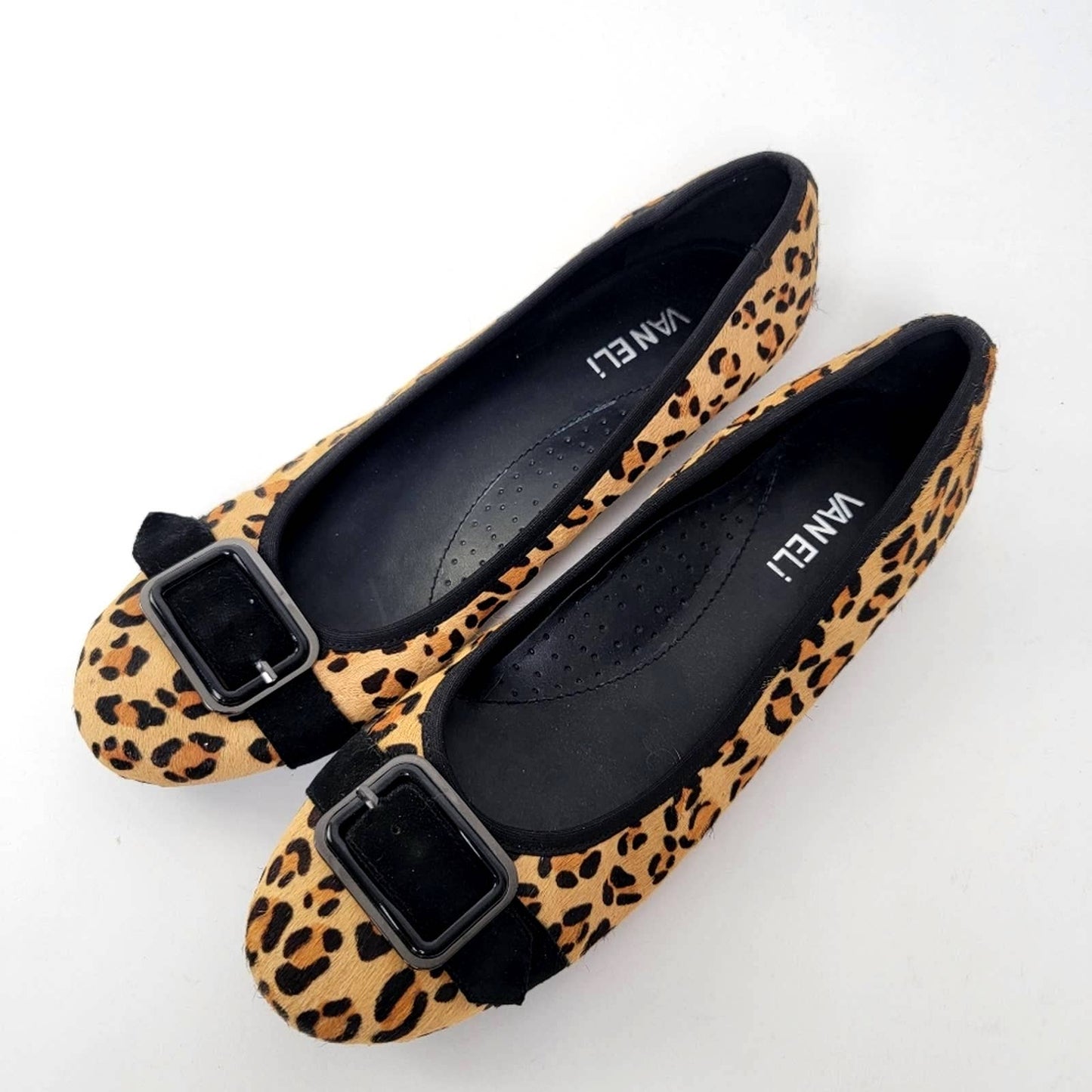 Van Eli Leopard - Cheetah Print Buckle Flats - 9.5N