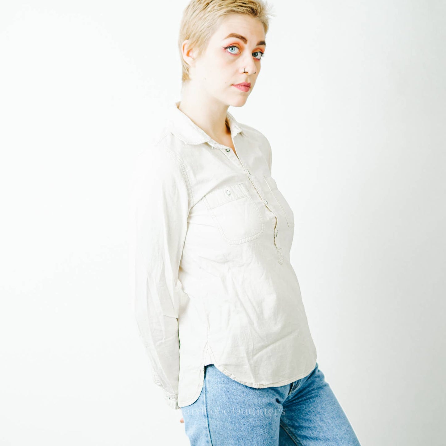 Madewell White Oxford Button Up Collared Shirt
